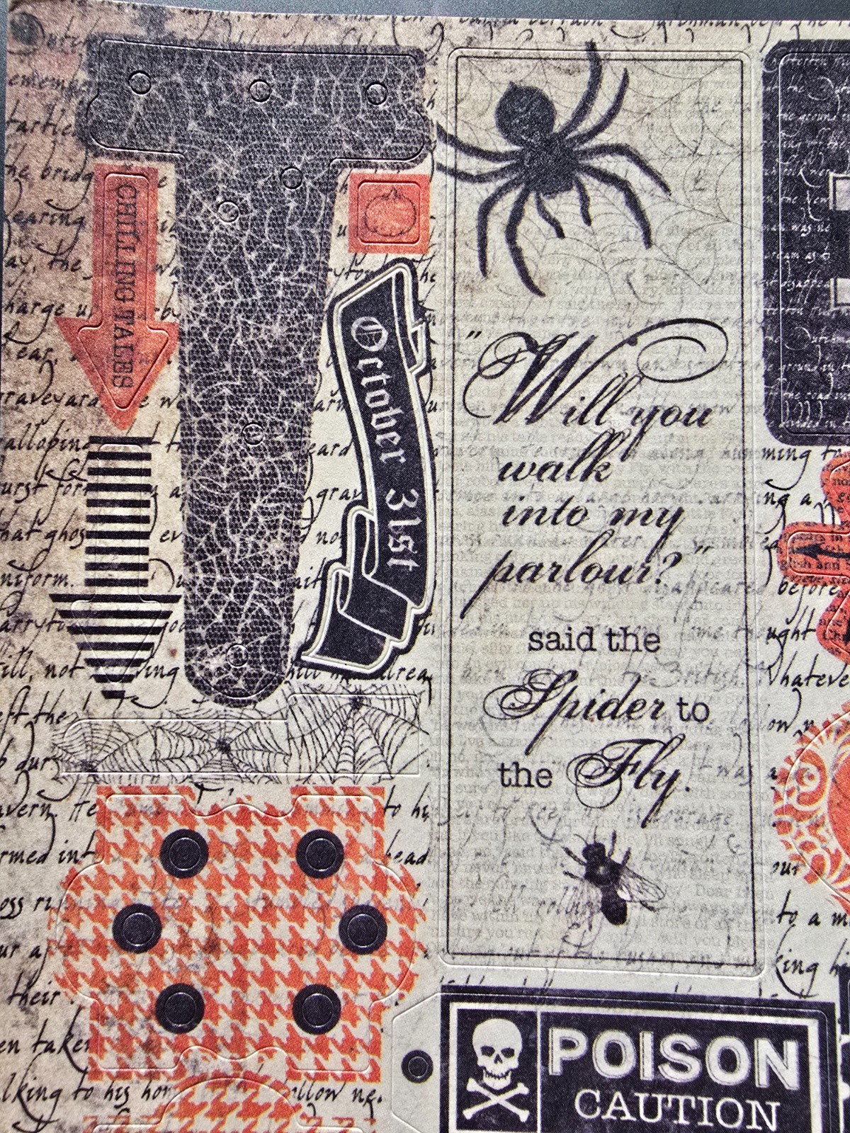 Authentique Glowing & Enchanted Halloween 2-sided cardstock stickers die cuts