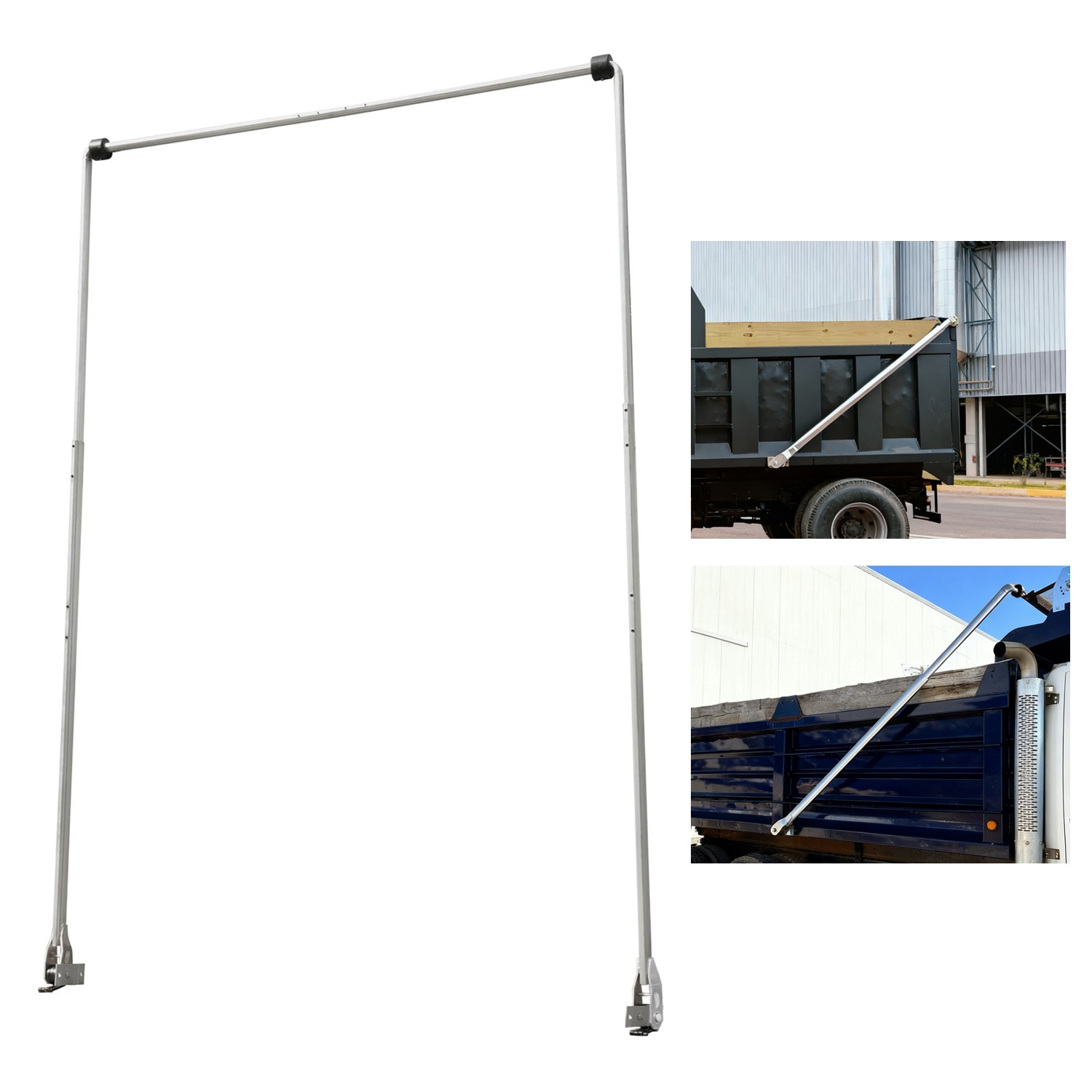 Dump Truck Tarp Arm System Kit For Trailer 4 Spring Aluminium Fit Up to 24' Bed