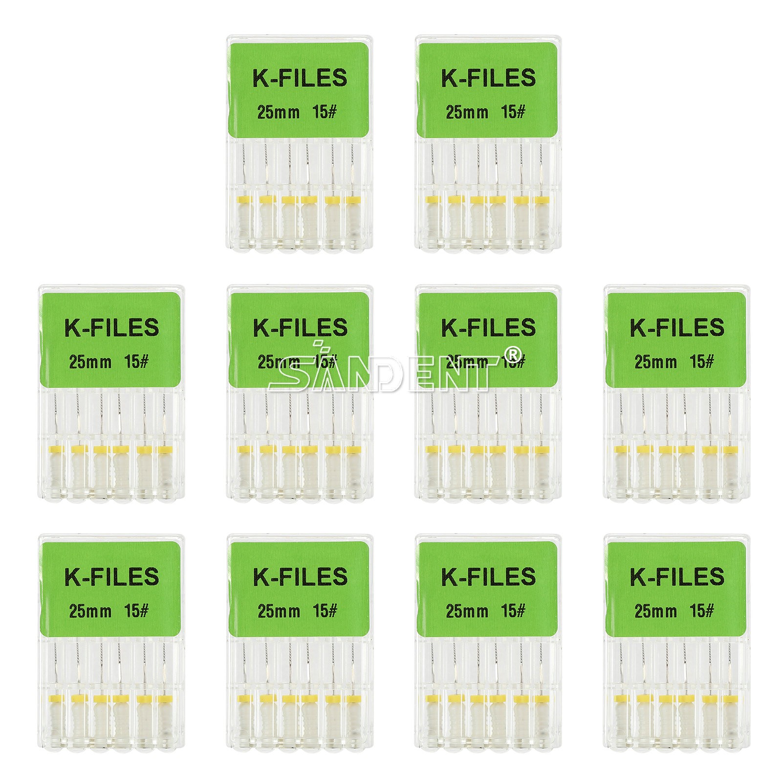 10-100packs Dental Endo Root Canal File K-FILES Stainless Steel Hand Use 25mm