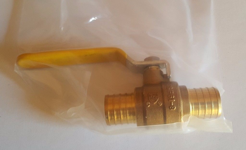 1 Piece 1 Inch Pex Ball Valve\, 1" Pex Ball Valve, Full Port