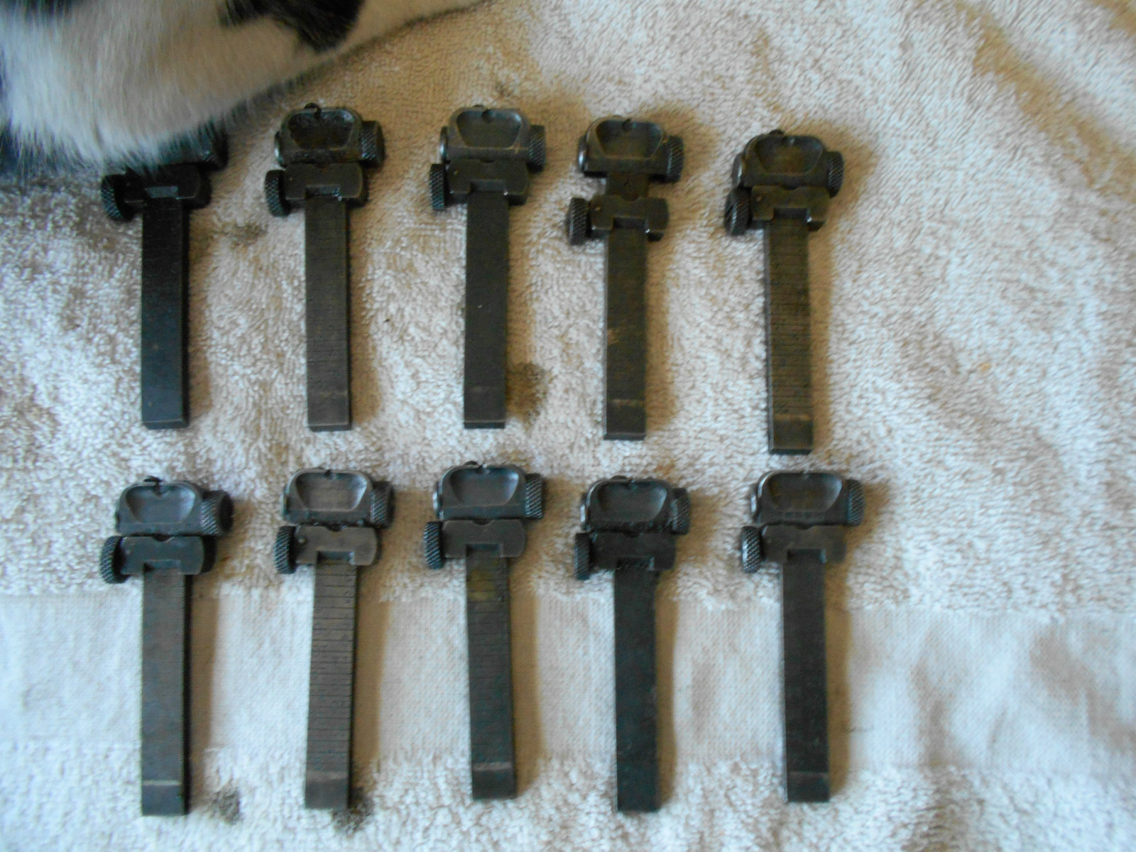 original 1898 krag rifle 1896 1894 parts rear sight w traverse & peep sight 1902