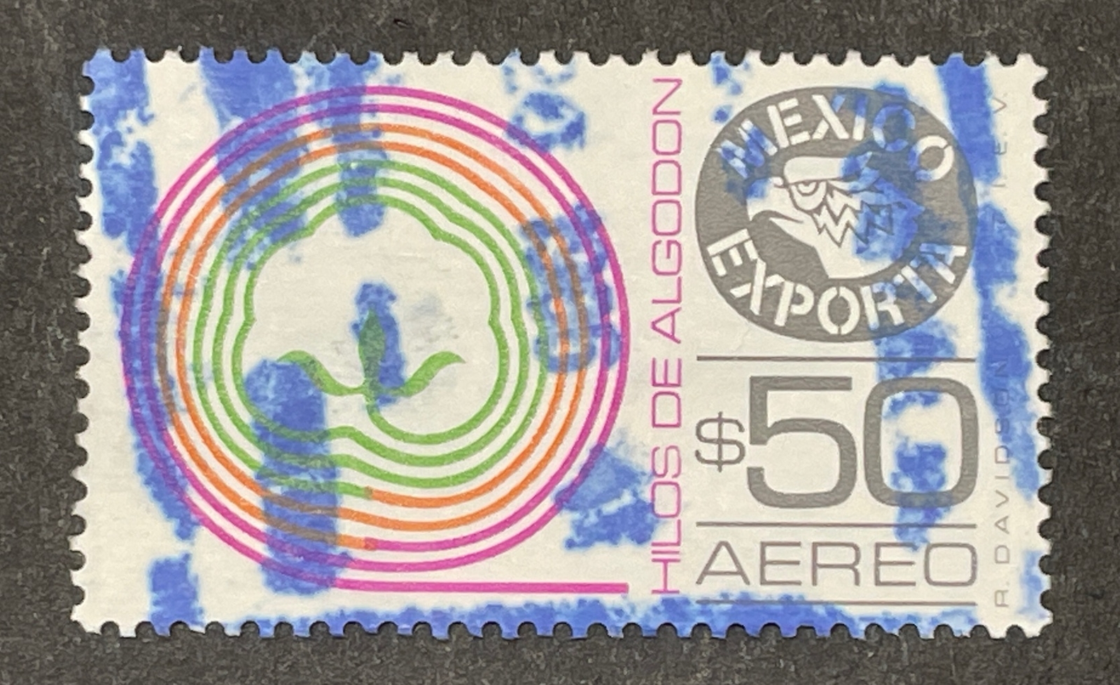 MEXICO SC #C508  Used; NH; Export Type of 1975 ; Cotton Thread; XF Ctr