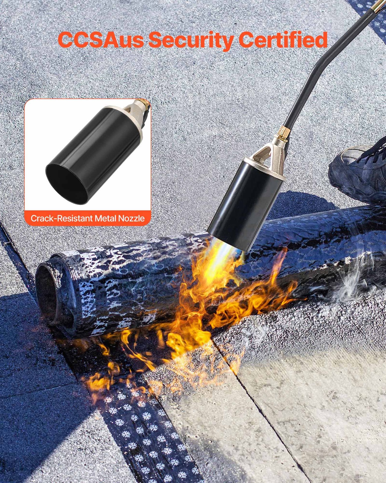 VEVOR Propane Weed Torch Burner Ice Snow Melter 1800000 BTU 10ft Hose Blow Torch