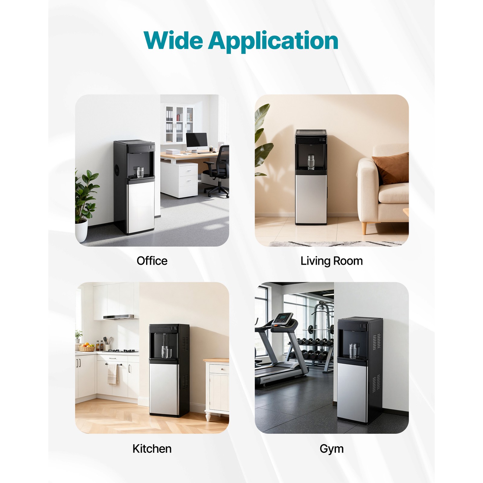 Uimoso 3-in-1 Floor-Standing Water Dispenser with Ice Maker for Home Use