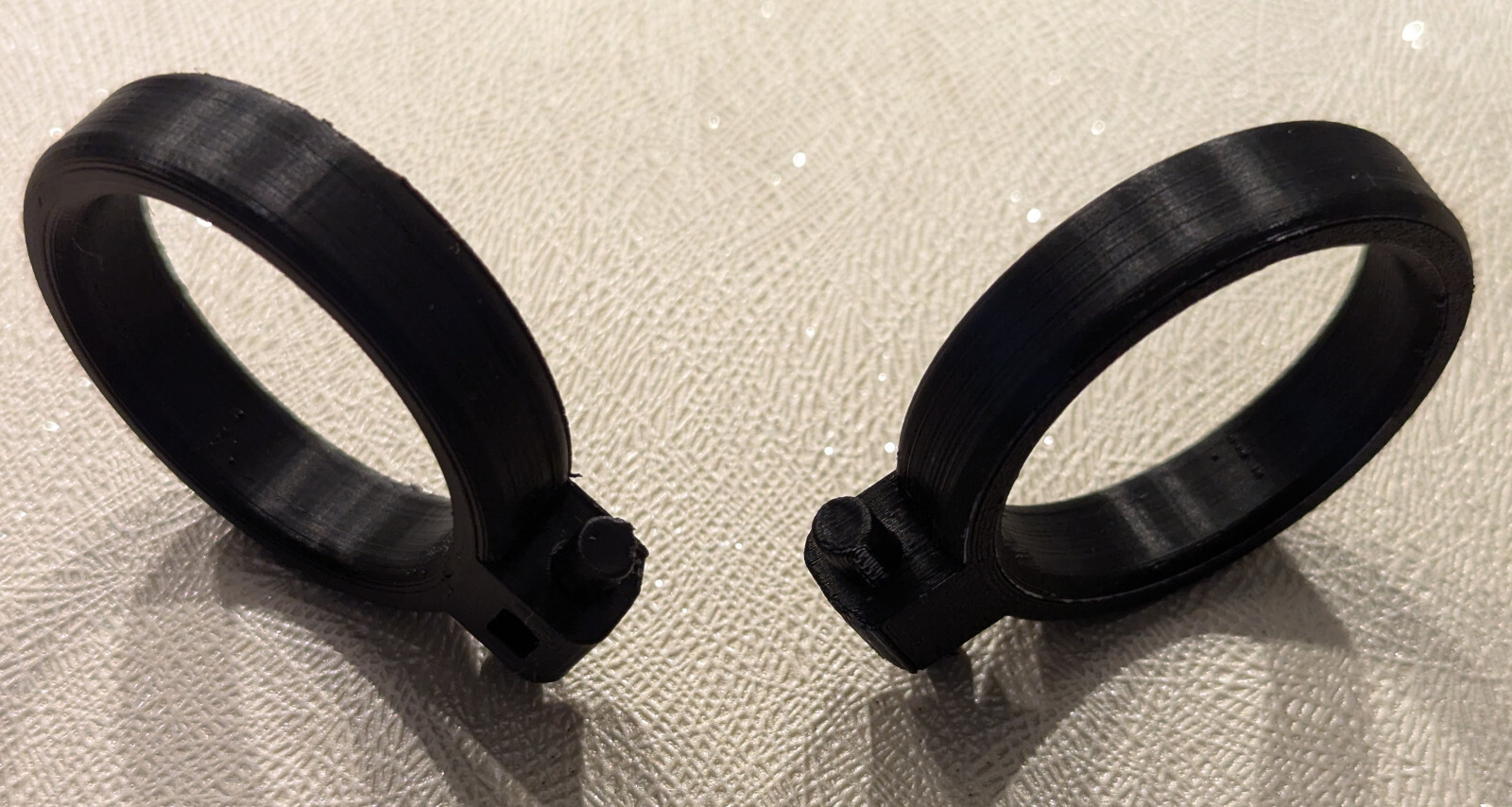 Moukey MTs10-2 Karaoke replacement microphone holder-Round Version, Black, QTY=2