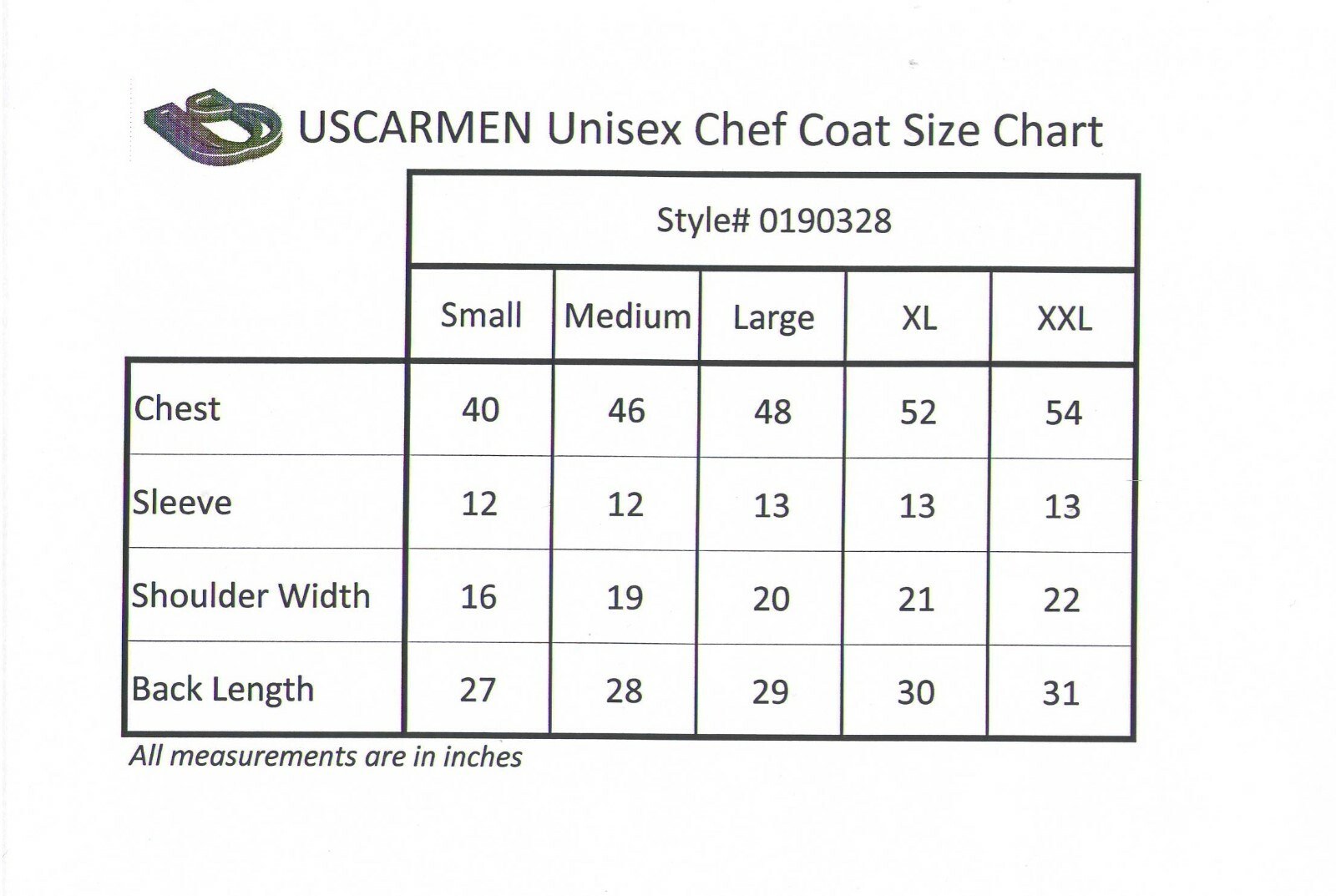 UScarmen Unisex Classic Short Sleeve Chef Coat Jacket 0190328 White Black
