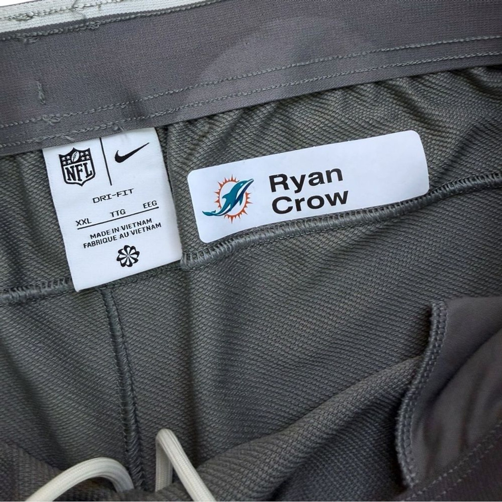 Miami Dolphins Team Issued Nike Therma-FIT Travel Joggers Coach Ryan Crow XXL