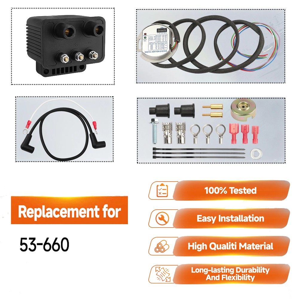 NEW 53-660 Ultima Single Fire Programmable Ignition Kit For Big Twin Evo 53-644