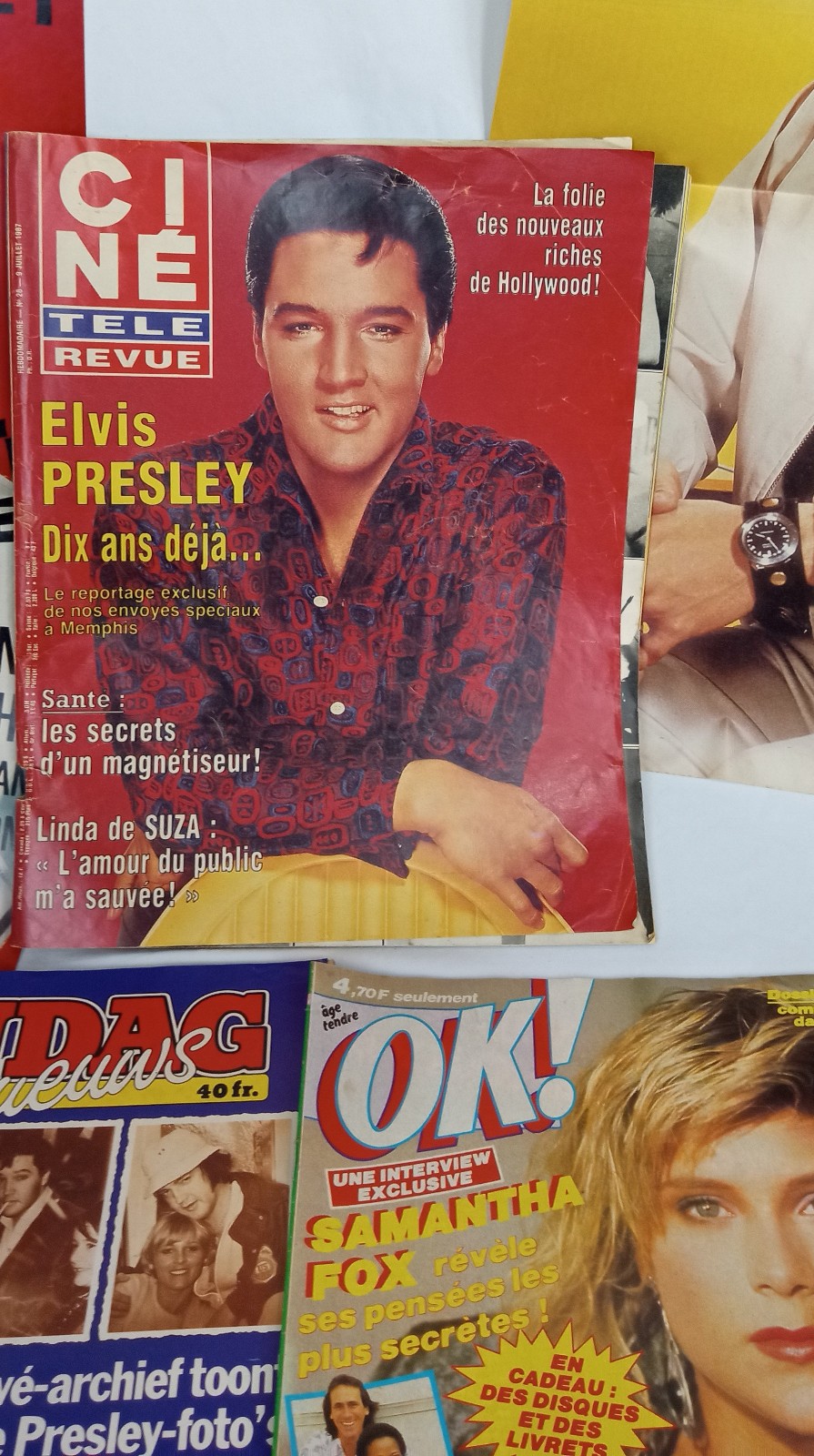 1977-1987 Elvis Presley French German Dutch vintage Magazines & Posters lot