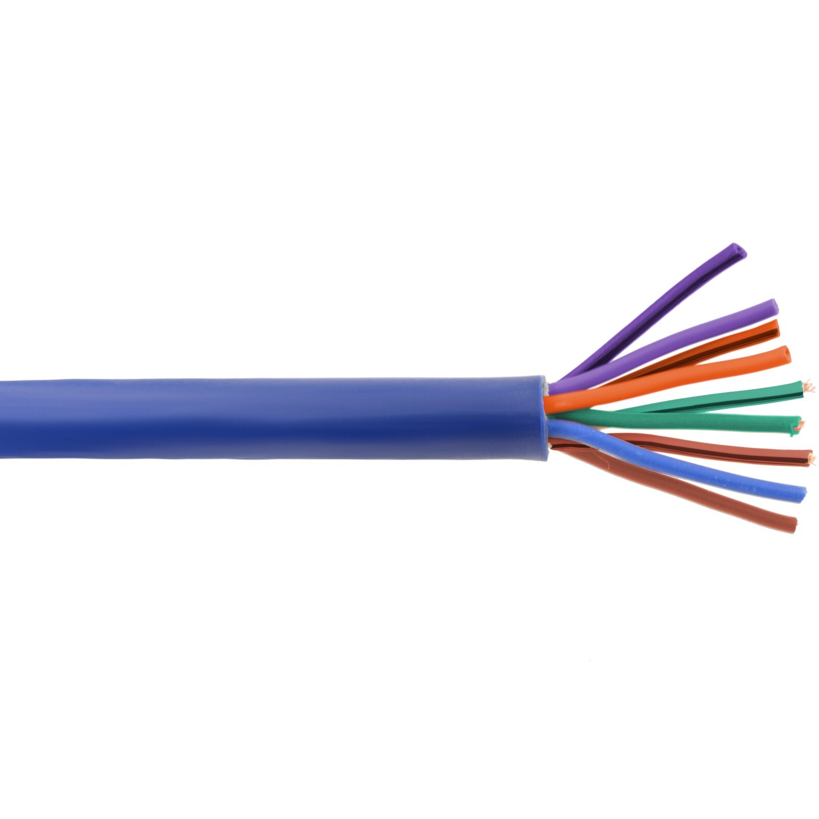 20ft 18 AWG Multi 9 Conductor Blue Speed Wire 18 Gauge CCA Stranded Cable