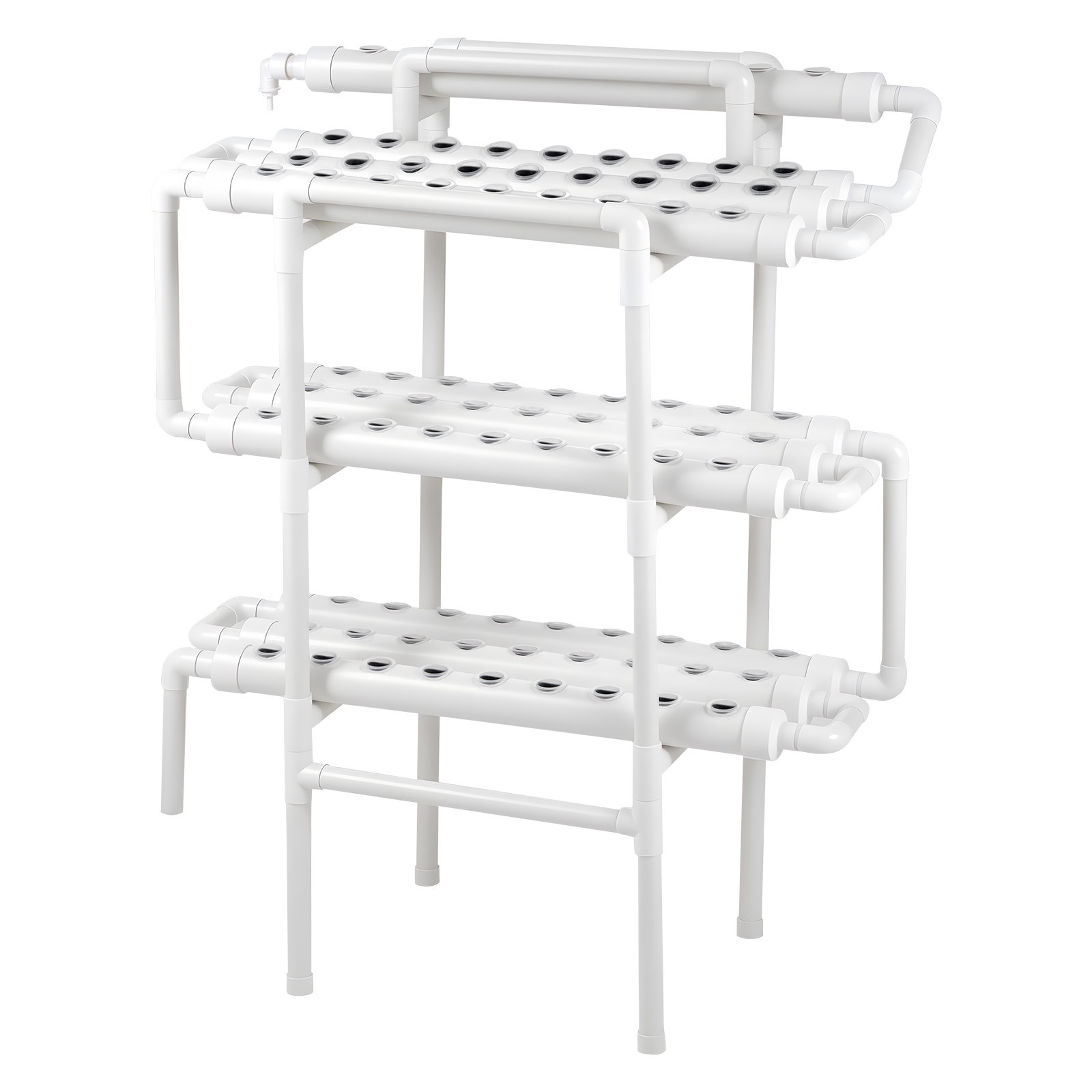 Uimoso Hydroponic System Grow Kit 3-Layers 90 Plant Sites Sunlight Blocking UPVC