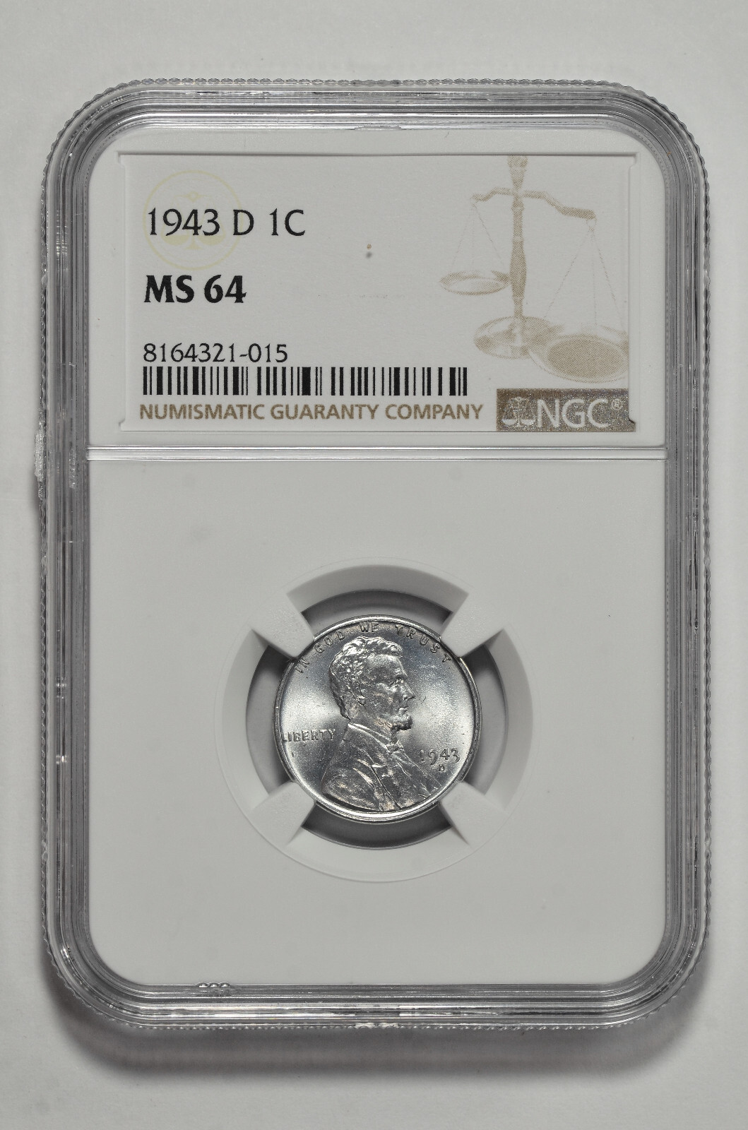 1943 P D S 1c Lincoln Steel Wheat Cent NGC MS 64 Three Coin Lot