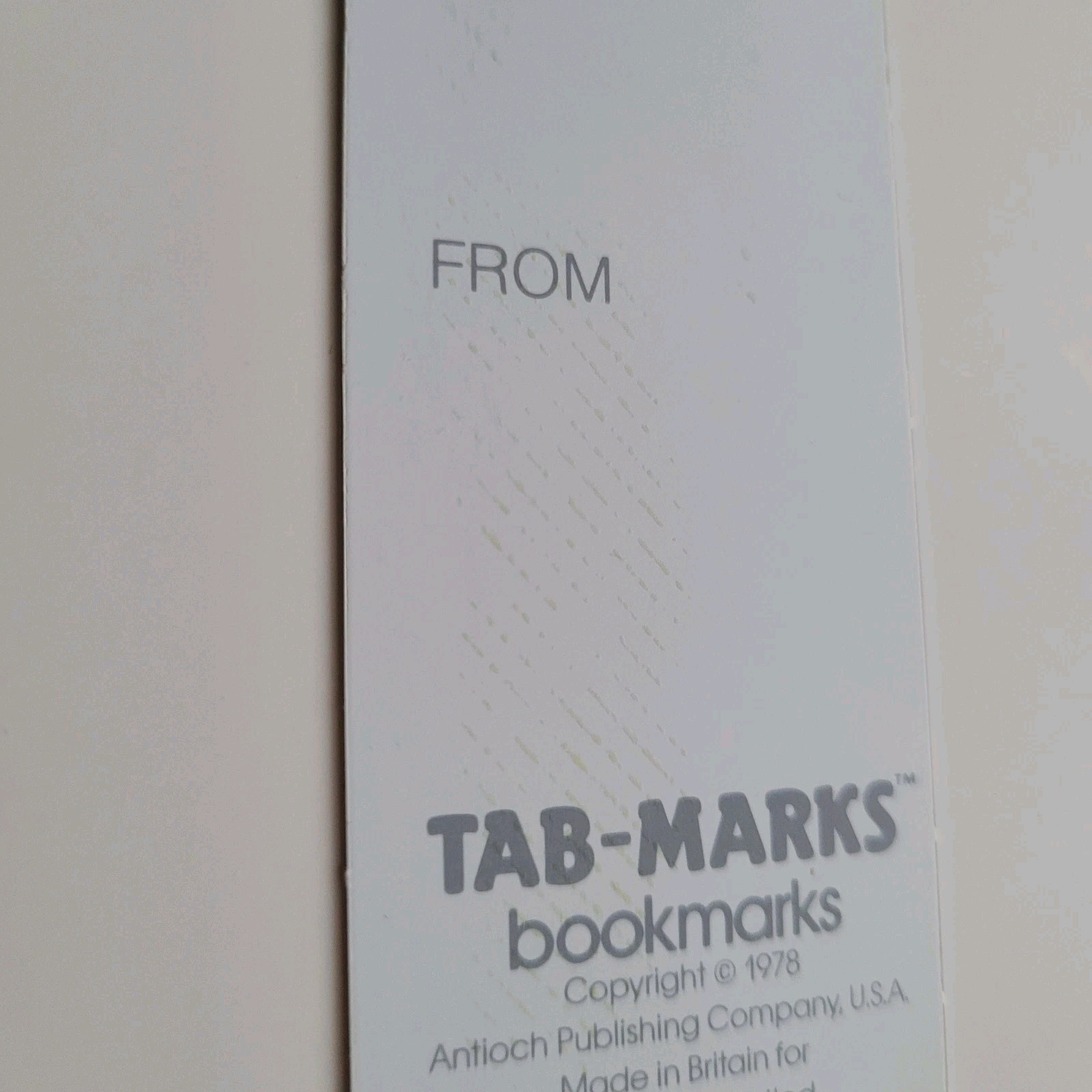 Vintage 70s Black Cat Book Stack Tab-Marks Kitty Bookmark 1978 80s Britain SU-10