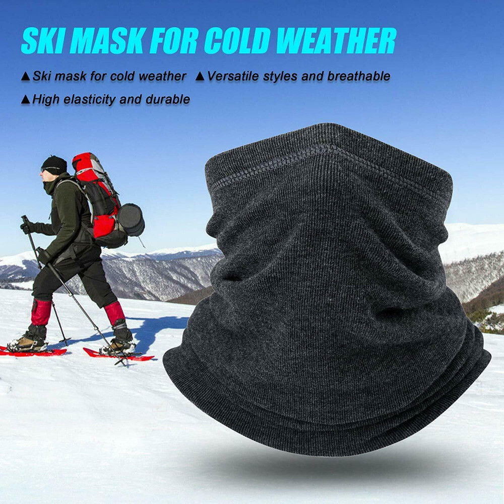 Winter Windproof Fleece Neck Warmer Gaiter Ski Face Mask Scarf for Cold Weather