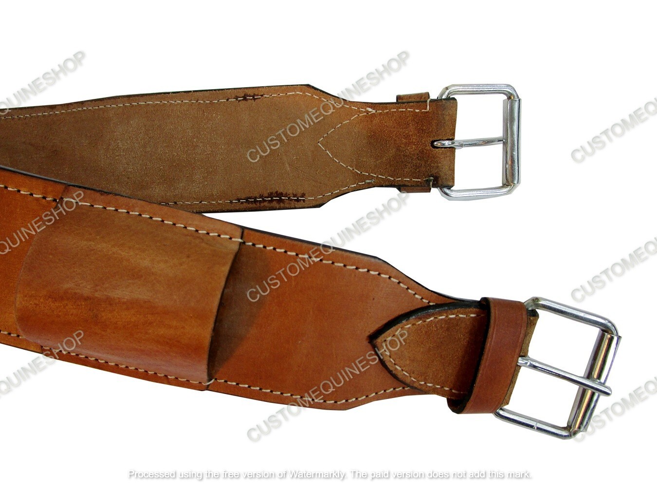 WESTERN ROPING REAR CINCH HORSE SADDLE FLANK BACK GIRTH TOOLED LEATHER PLEASURE