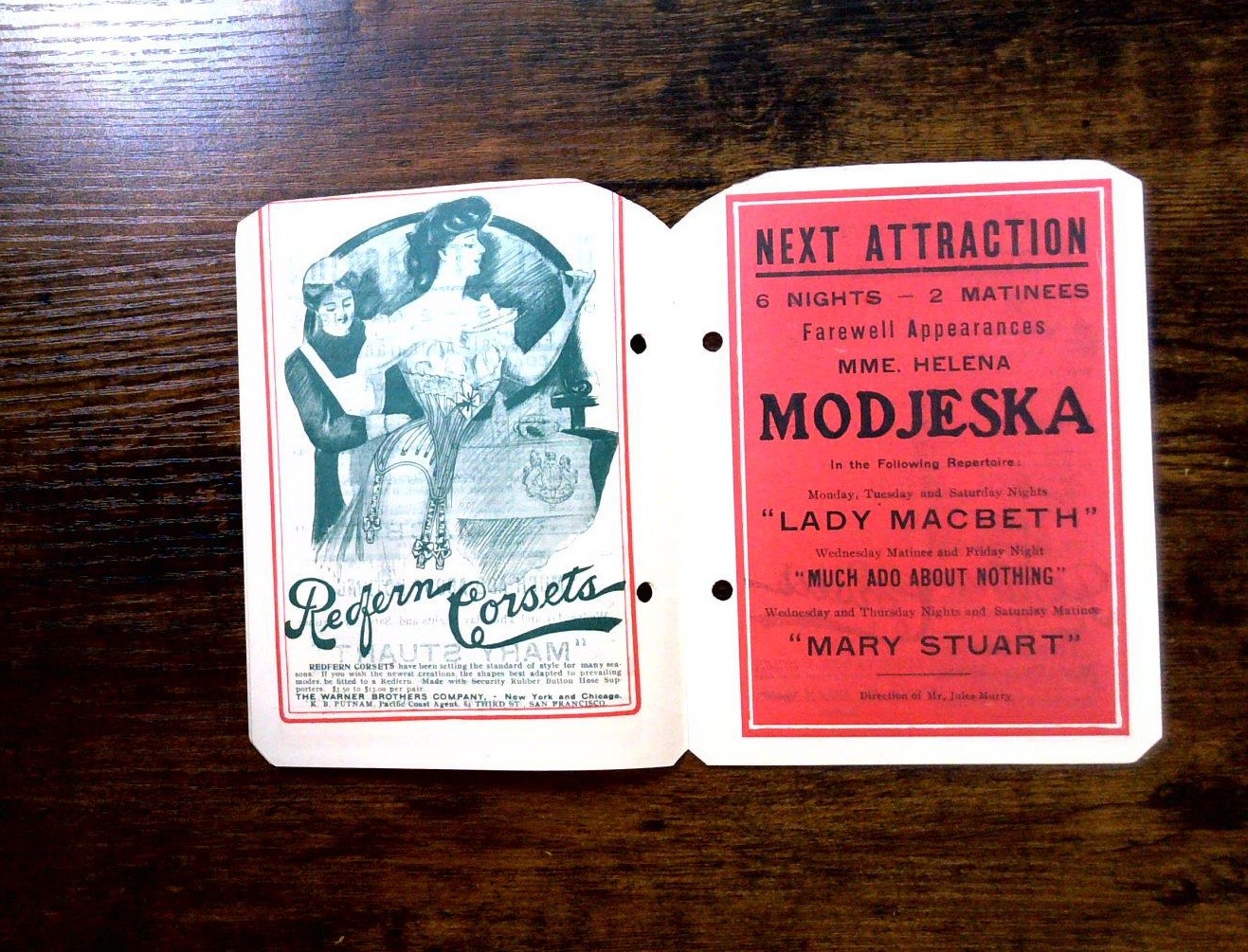 2226----1906 Columbia Theatre programs San Francisco destroyed by earthquake