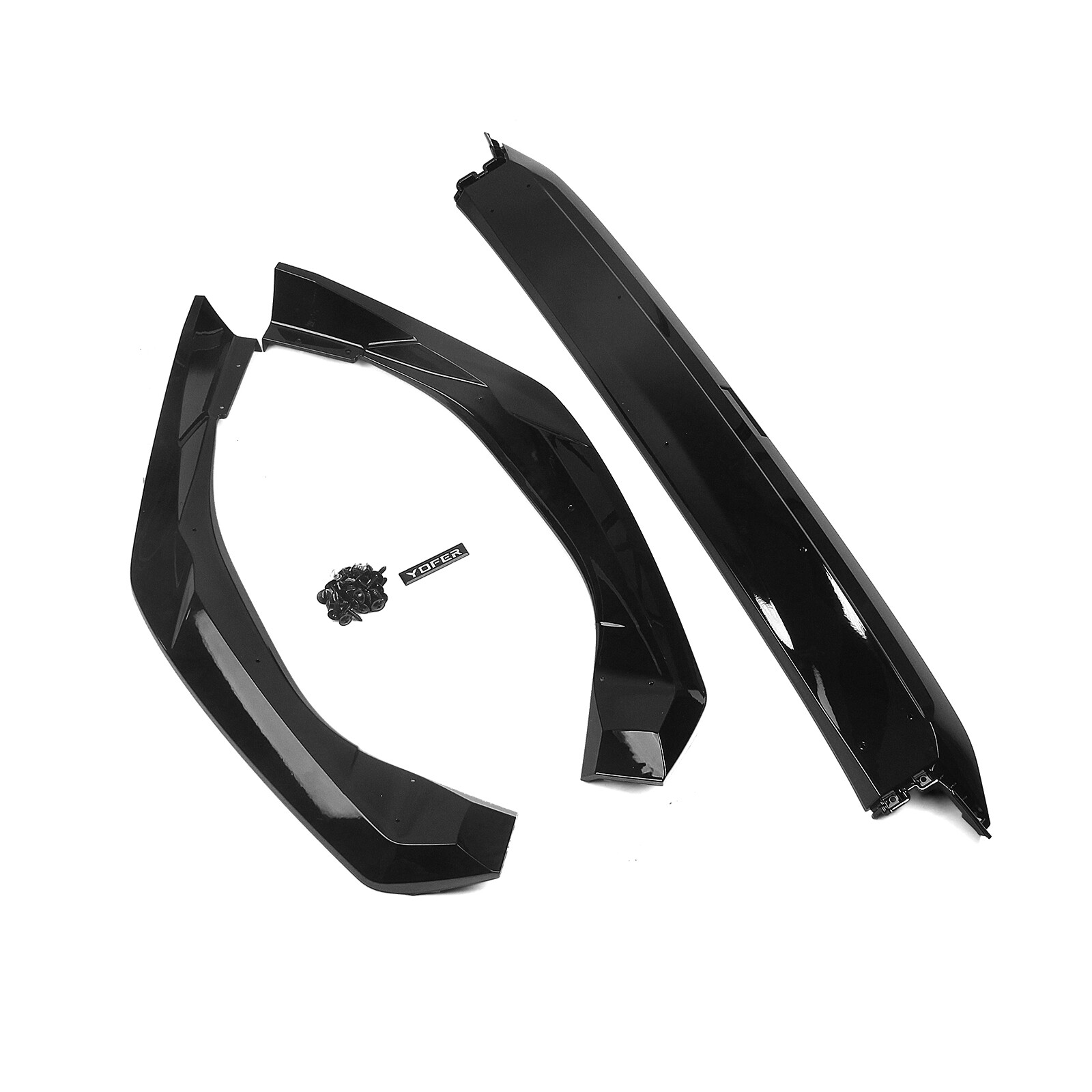 Black Front Lower Spoiler Lip Splitter Bodykit For Honda Civic 11.5th YOFER