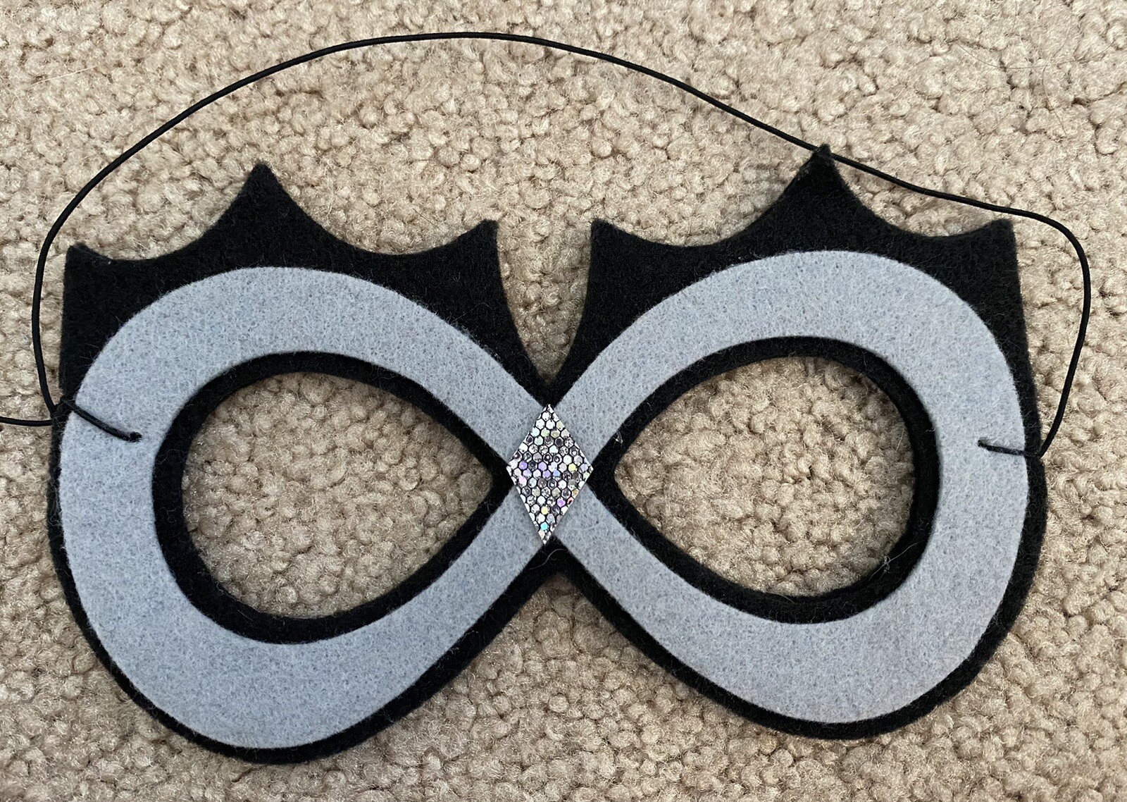 Creative Capes Hero Set Black & Silver W Costume Handmade Boy Girl Dress-up