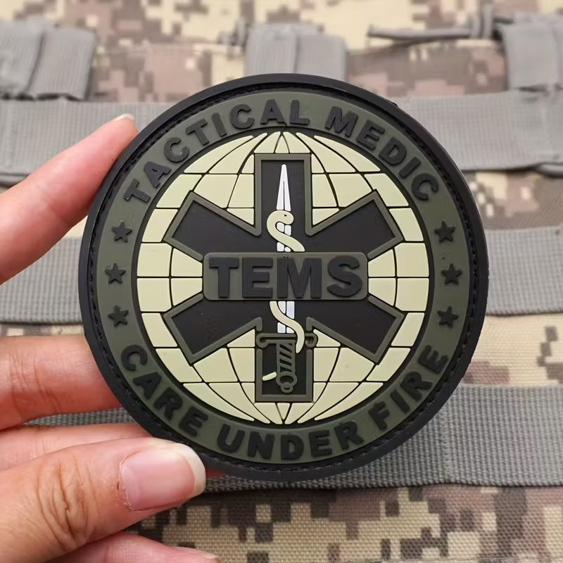 TEMS (TACTICAL EMERGENCY MEDICAL SUPPORT) TACTICAL MEDIC...PVC SEW-ON PATCH...