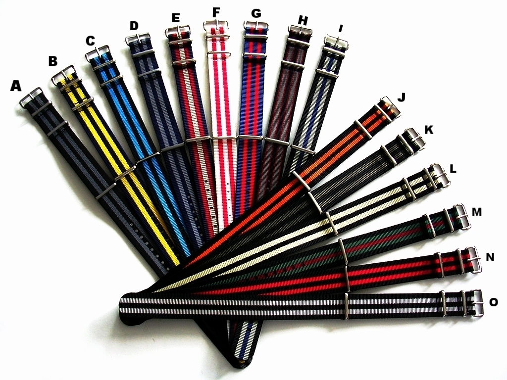 NATO ® watch strap band G10 nylon Military Diver RAF stitched bonded IW SUISSE