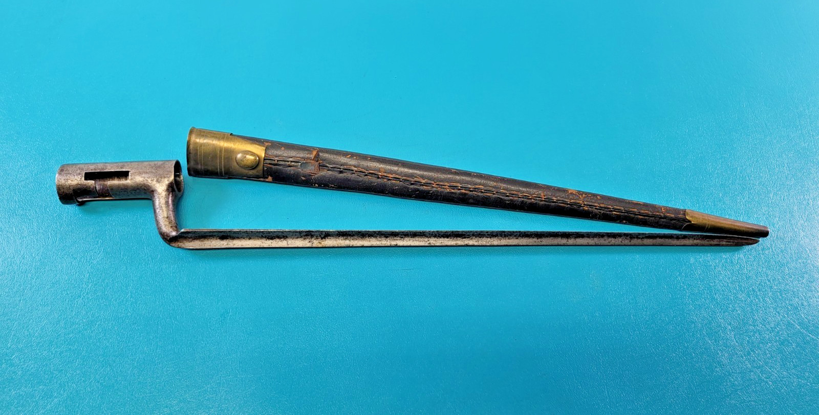 US Musket Model 1854 Socket Bayonet Remington Conversion + Scabbard TR1234