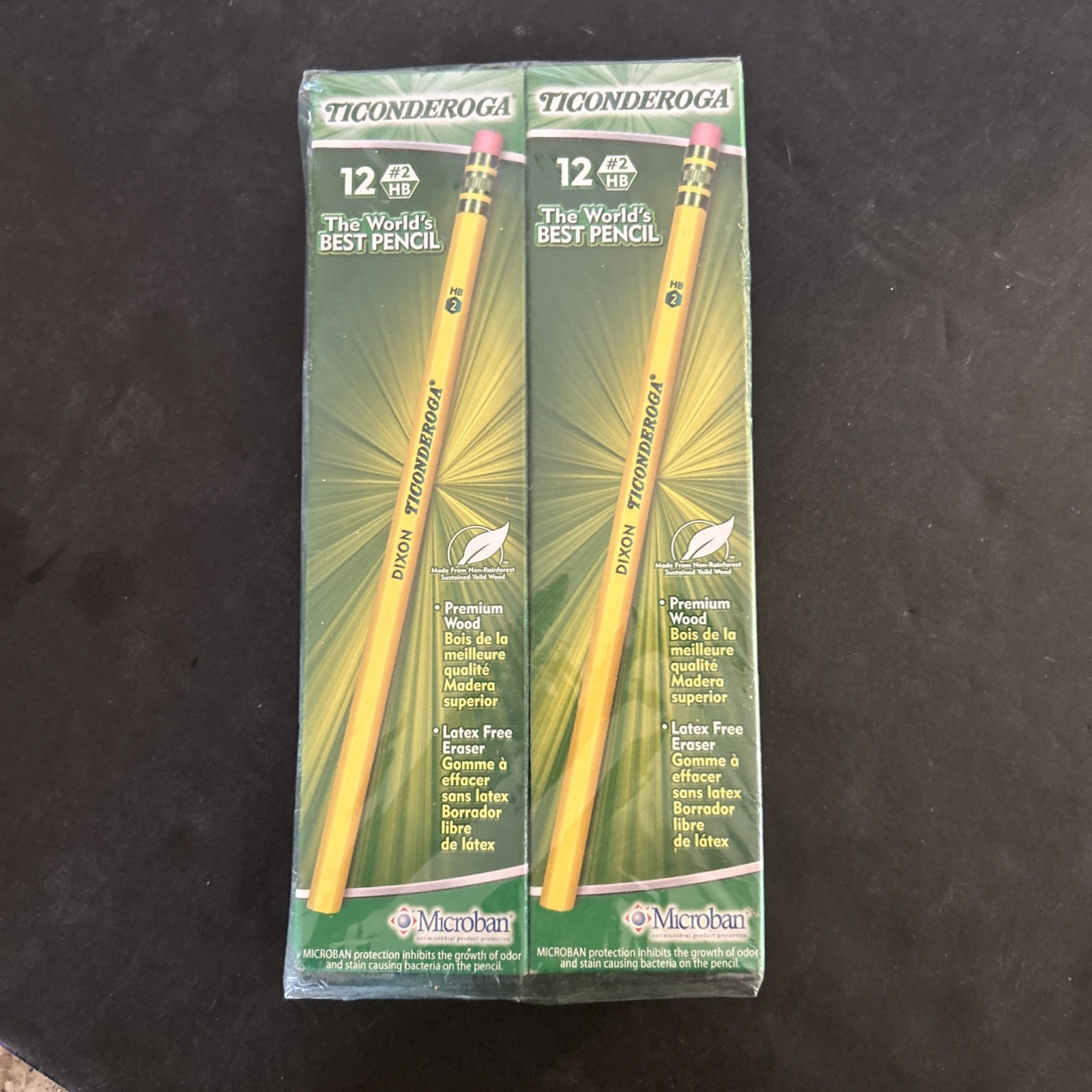 Dixon Ticonderoga #2 HB pencils 6 boxes 12 per pack 72 total wrapped 1/2 gross