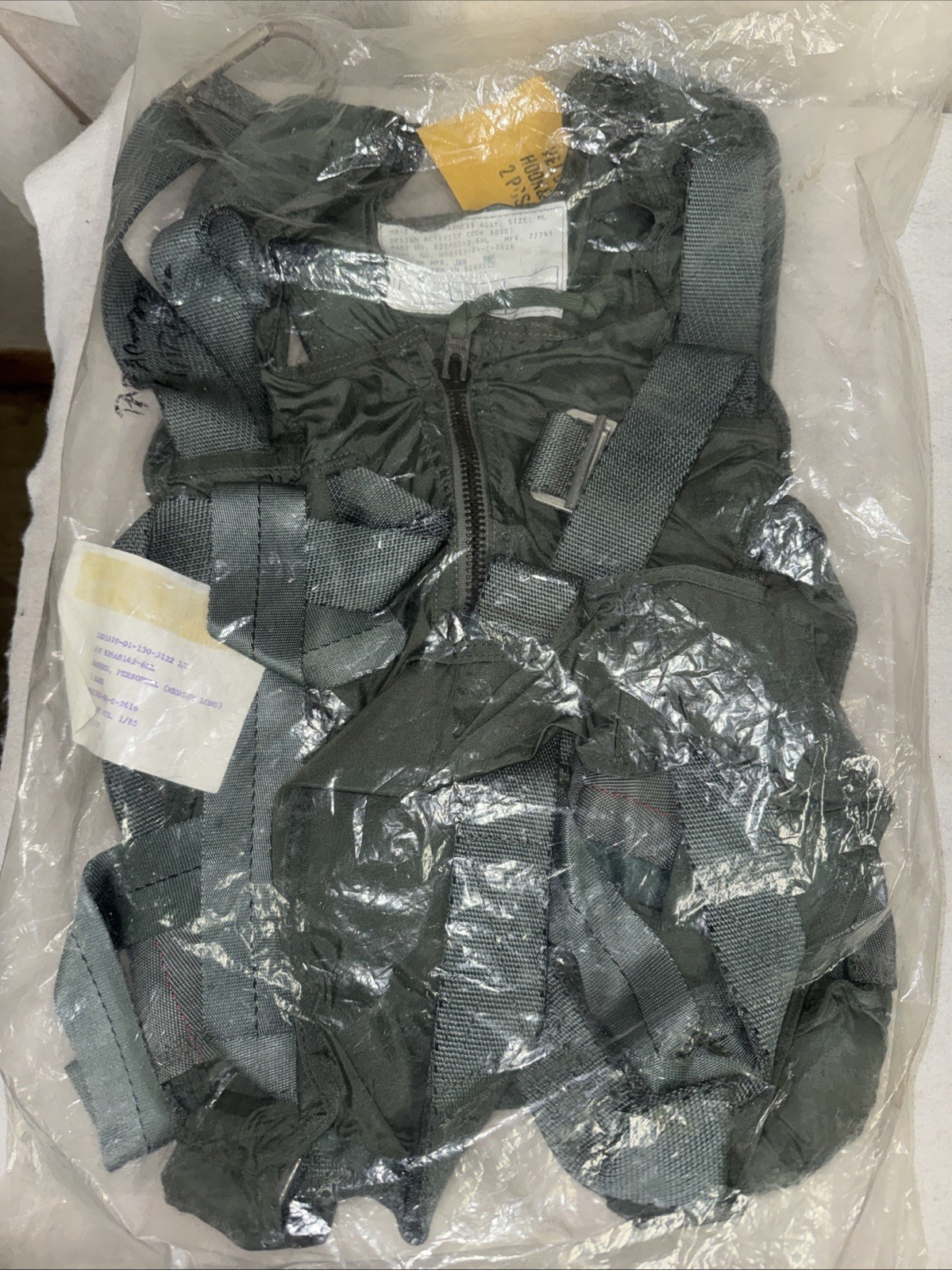 1985 US MILITARY MA-2 FLIGHT INTEGRATED HARNESS PIONEER AEROSPACE 829AS100 NEW