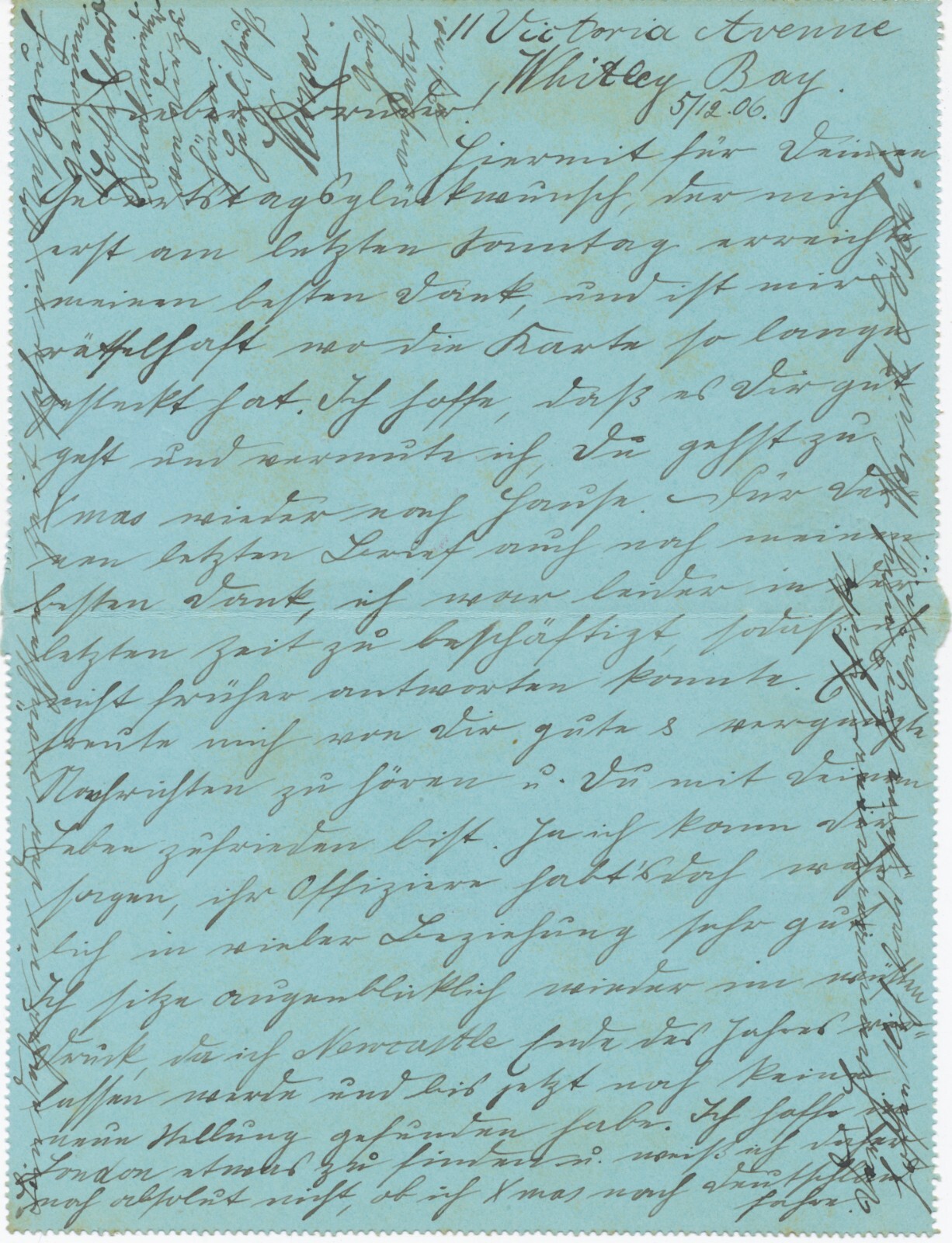 GB „WHITLEY-BAY.R.S.O / NORTHUMBERLAND“ Railway Sub Office postmark on fine EVII