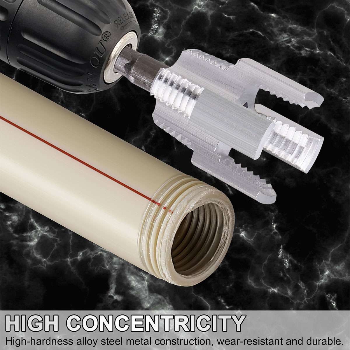 2-in-1 Pipe Threading Tool, Internal & External for 1/2" & 3/4" Water Pipe