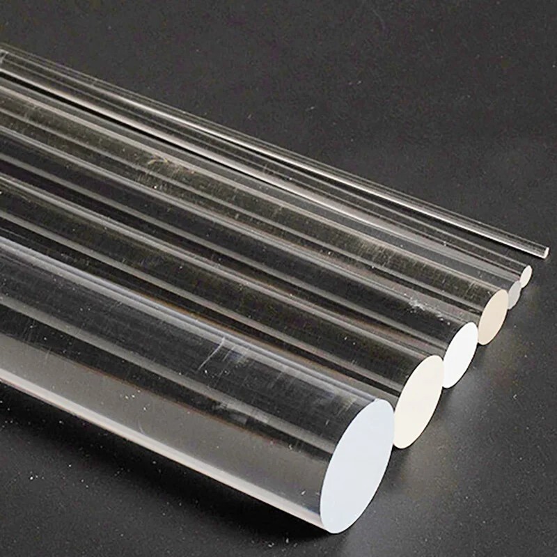 Clear Acrylic Plexiglass Perspex Φ 2mm-100m Round Rod Solid Bar 100mm-500mm Long