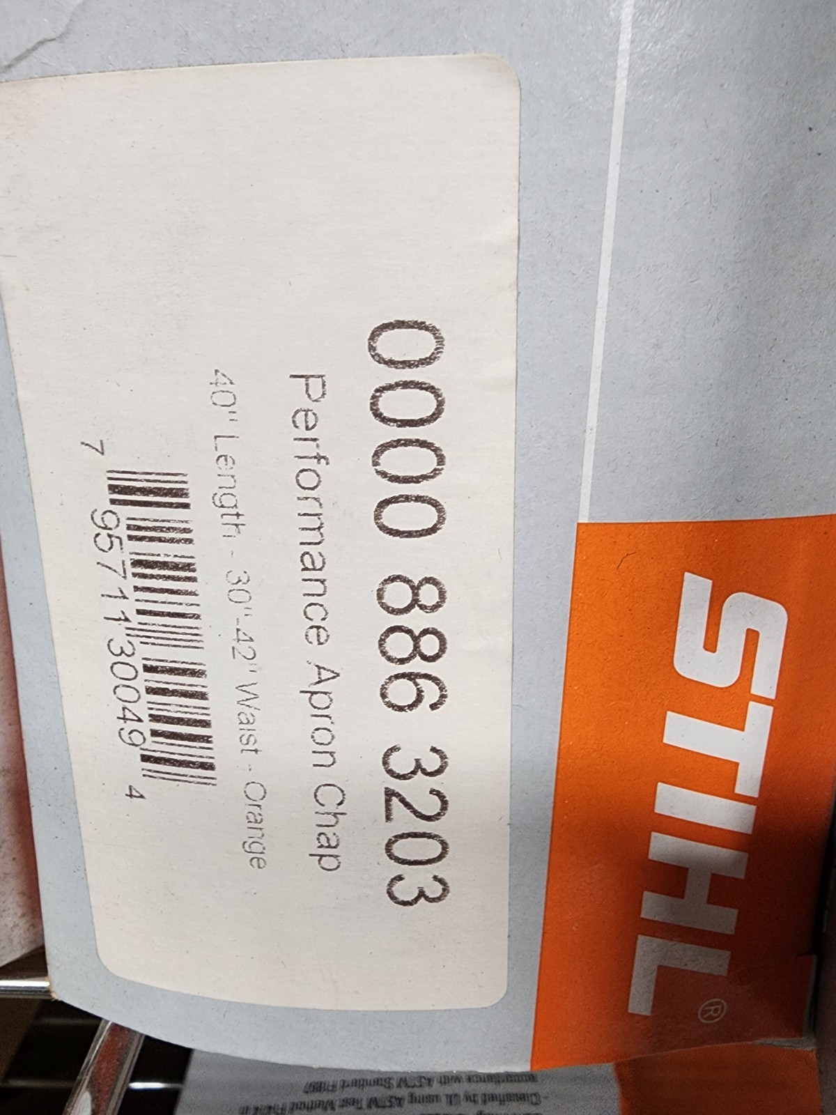 STIHL NOS OEM CHAPS 0000 886 3203 40" LENGTH PLEASE READ DESCRIPTION!!!!!!