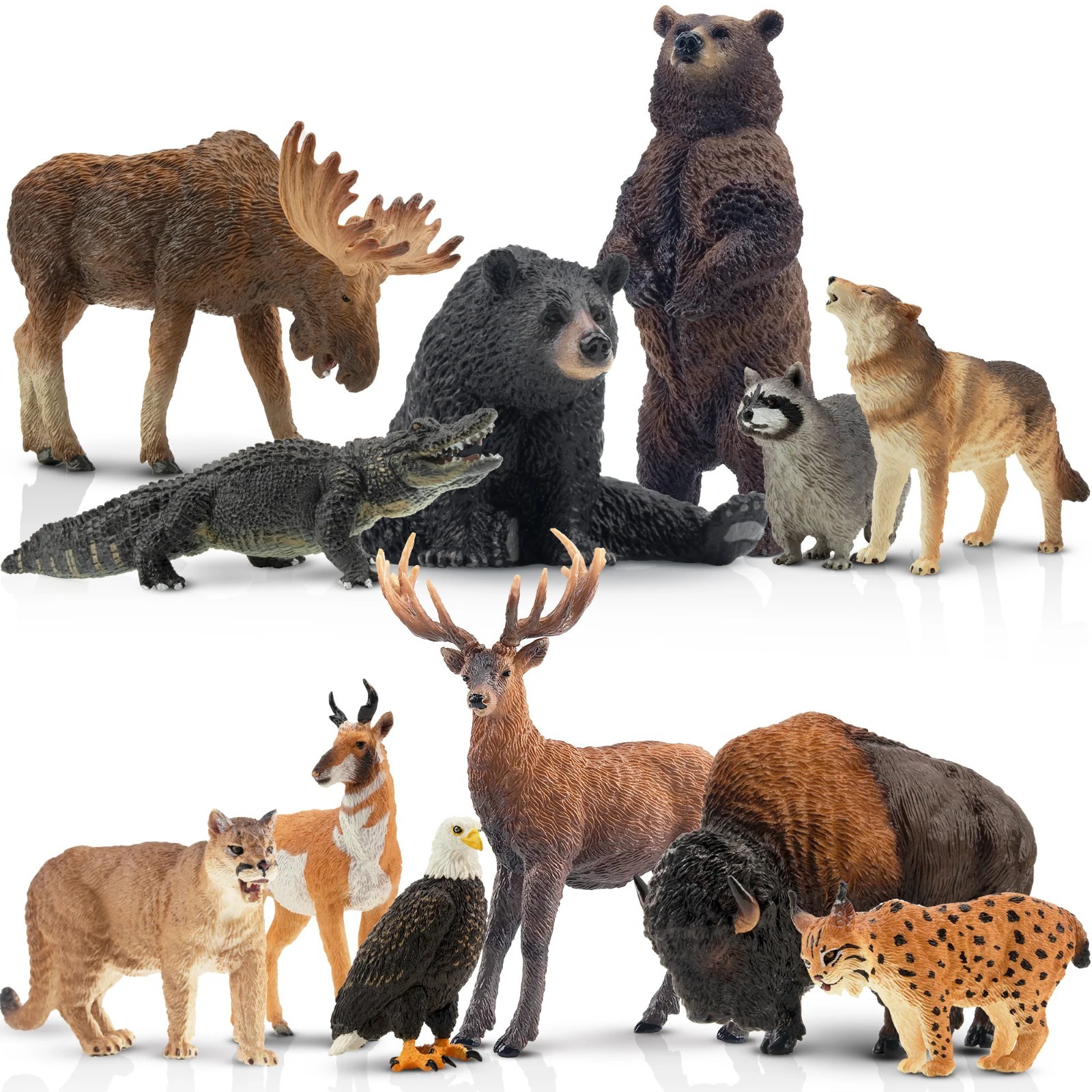 Toymany Forest Animal Figurine Playset Collectible  Toy Set