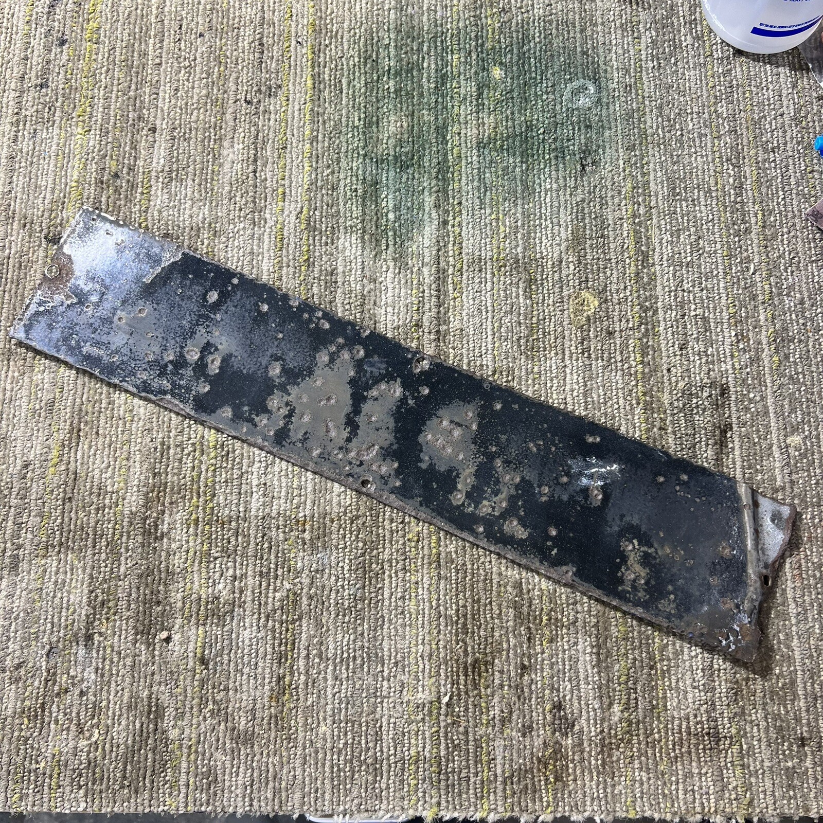 Flint Knapping Vintage 1920s Cumberland Street Embossed Porcelain Man Cave Sign