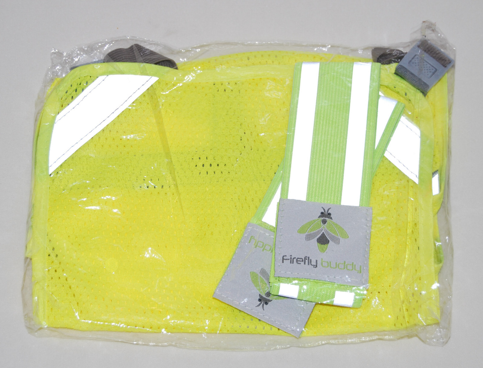 New Firefly Buddy Unisex Adult Neon Yellow Reflective Cycling Vest & Bands XL