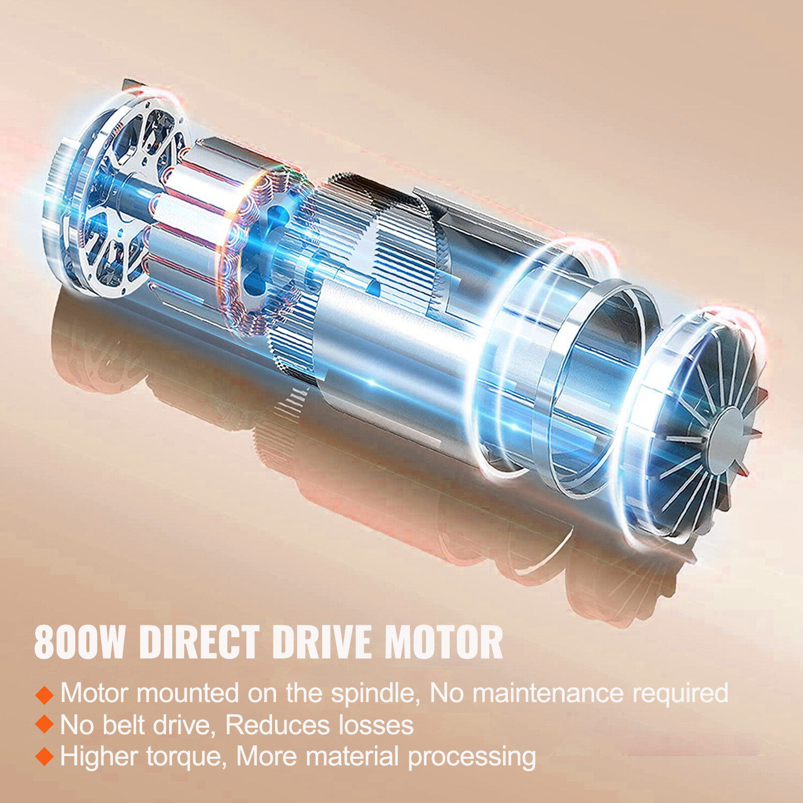 VEVOR Metal Lathe Power Metal Lathe 7''x16'' 150-2500 RPM Continuously Variable