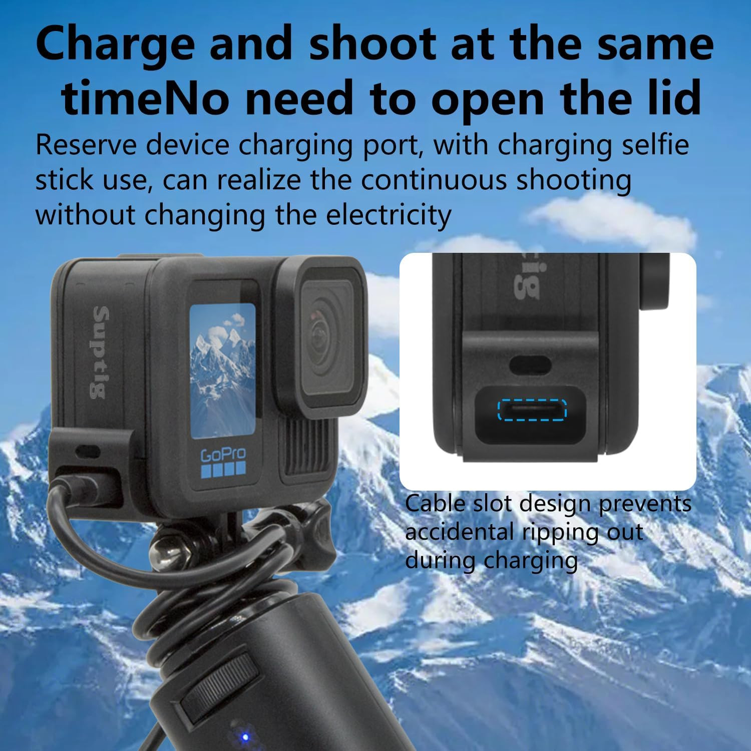 Upgraded Battery Door Cover, Replacement Side Door for Gopro Hero 13 Hero 12 Her