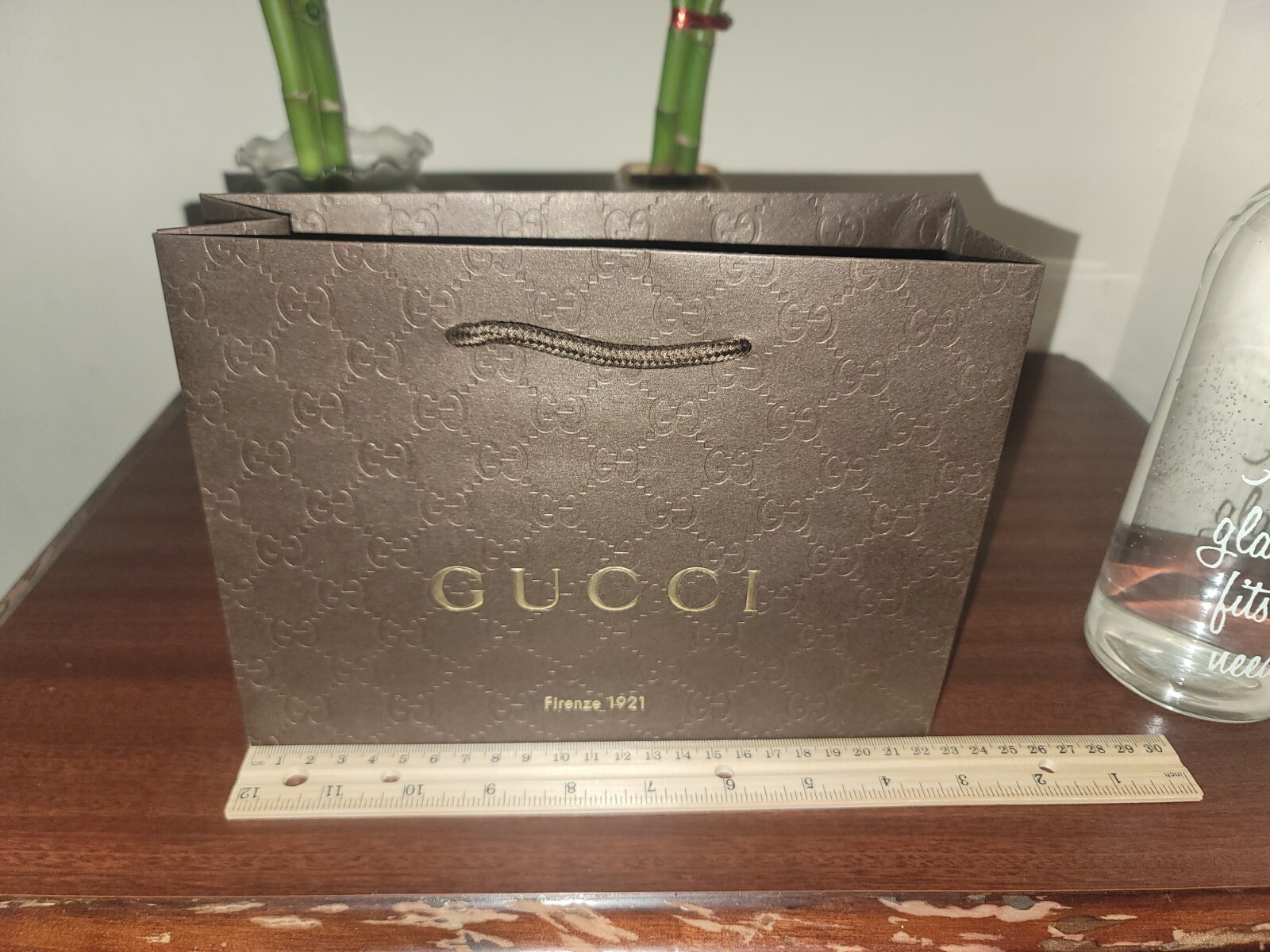 GUCCI Shopping Gift Bag Firenze 1921 Paper - Brand New Wrapped 9x6.7x2.5