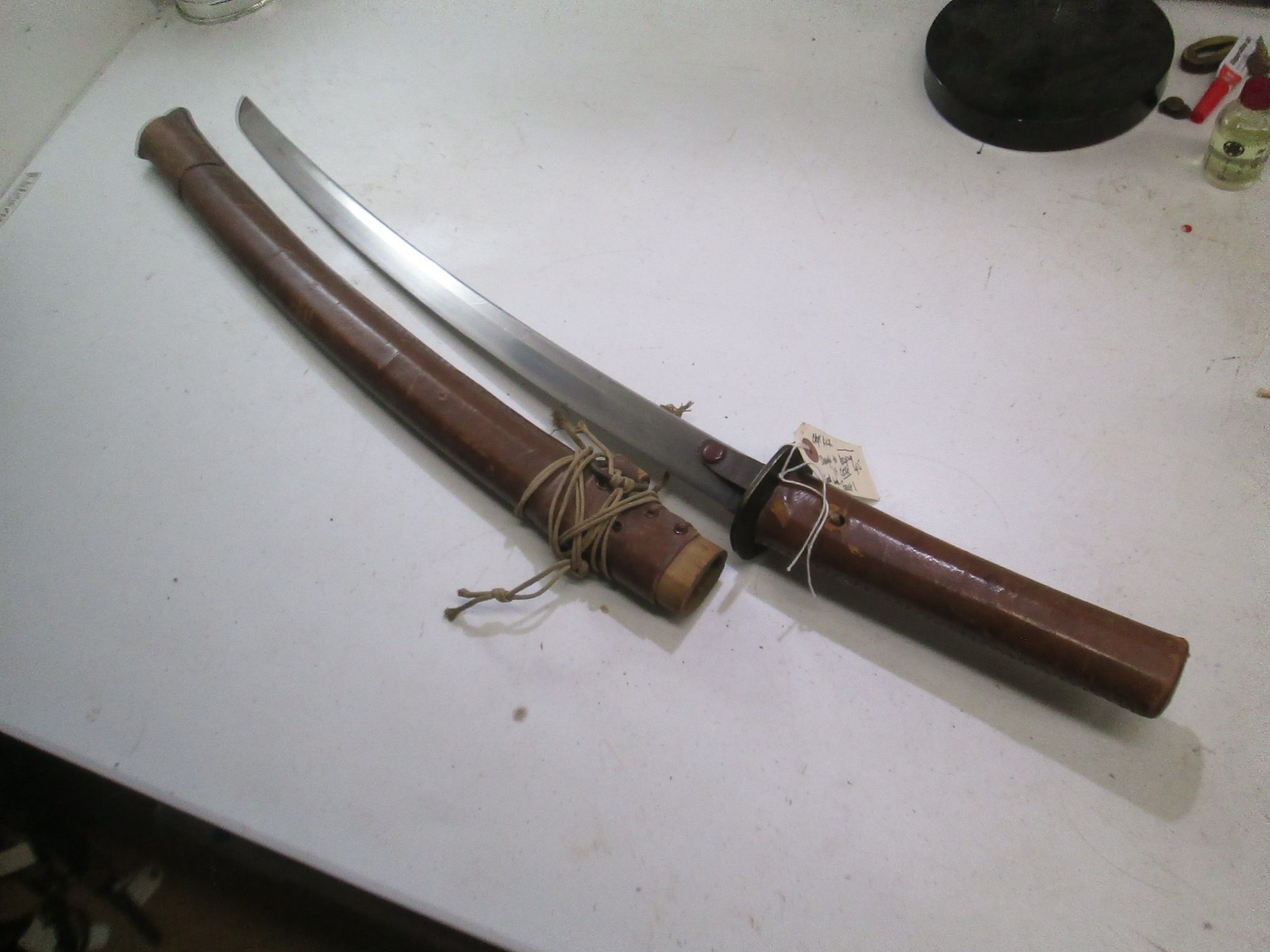 OVER 300 YEARS JAPANESE KATANA SAMURAI SWORD & SCABBARD SIGNED SHIMOSAKA #W44