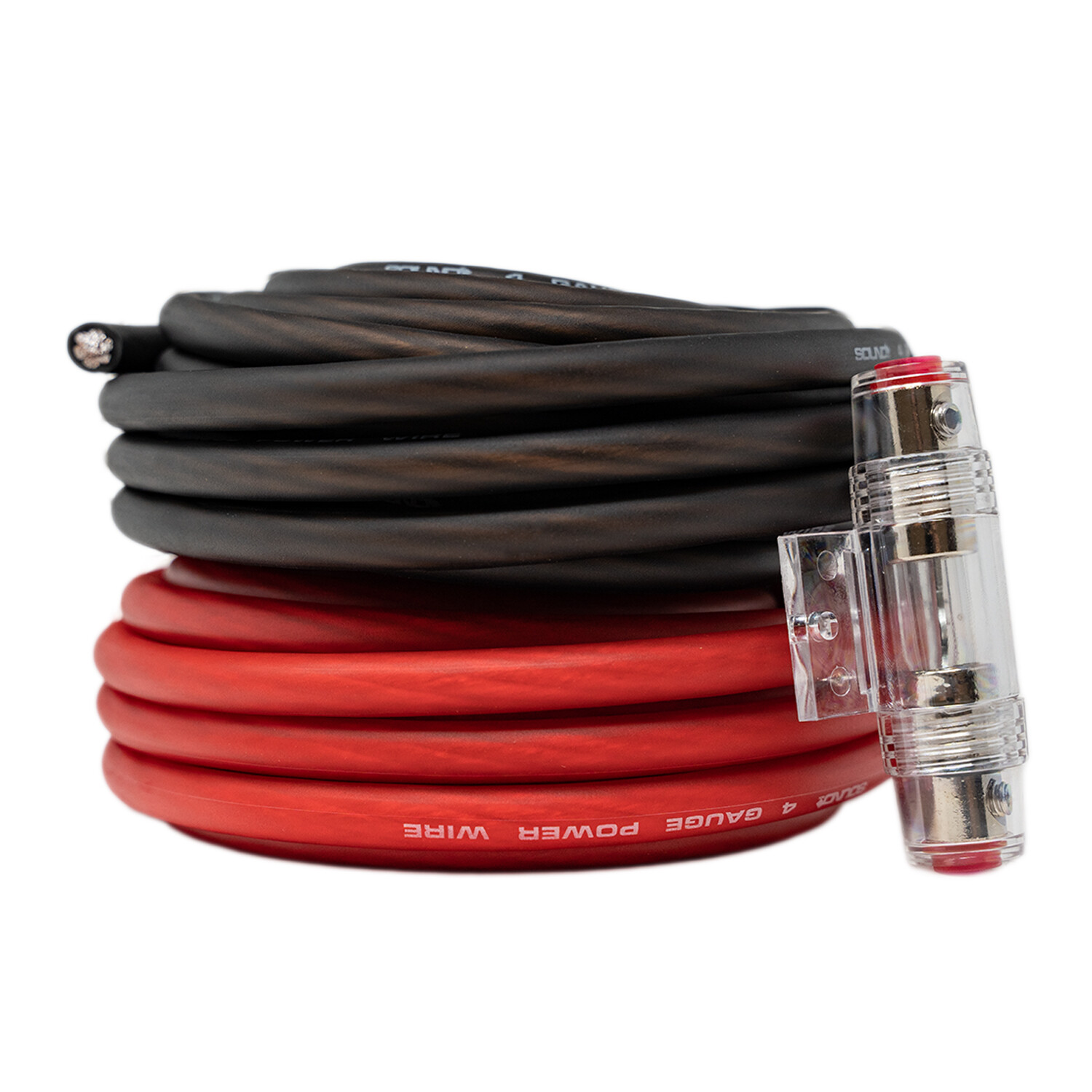 SoundBox KIT4-25RB, 4 Gauge Amplifier Wire Power/Ground Amp Cable - 50 Ft.