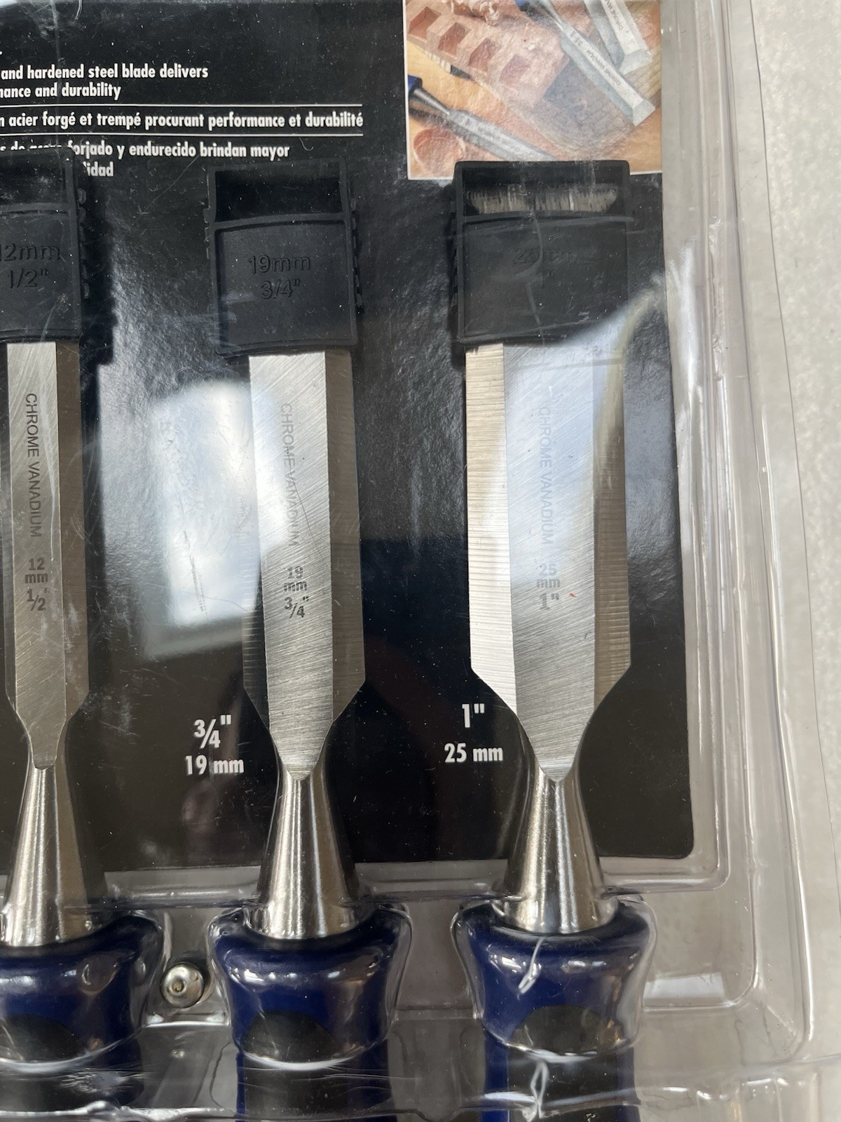 Marples 4 Piece Chisel Set 1/4” 1/2” 3/4” 1” House Tools ONE IS USED