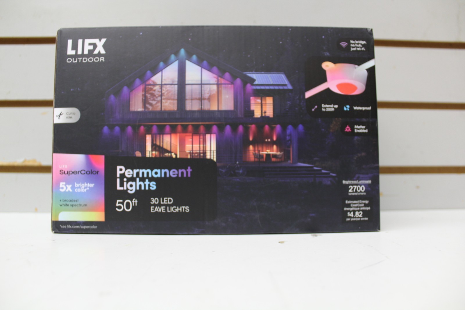 LIFX 50ft Outdoor Permanent Smart Lights RGBW LED Strip Supercolor Christmas