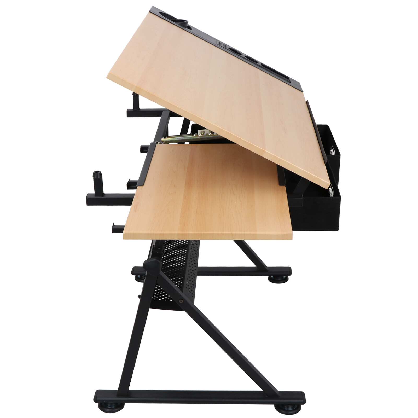 Drafting Table Art Desk Artist Drawing Table Adjustable Tilted Tabletop w/Stool