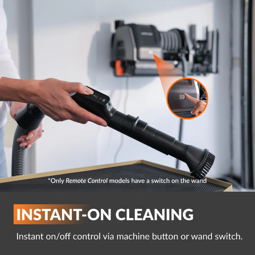 Giraffe Tools 1200W Wet and Dry Vacuum Cleaner Wall-Mounted with Remote Control