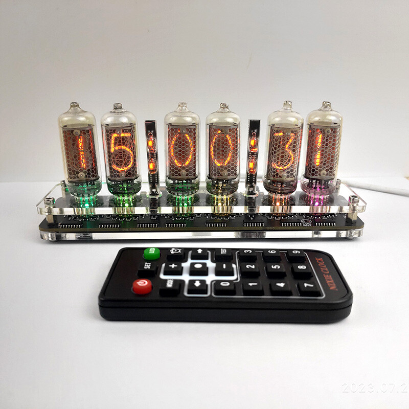 IN-8 Nixie Tube Clock Base w/Colon Tube for 6-bit Glow Tube Clock USB Type-C USA