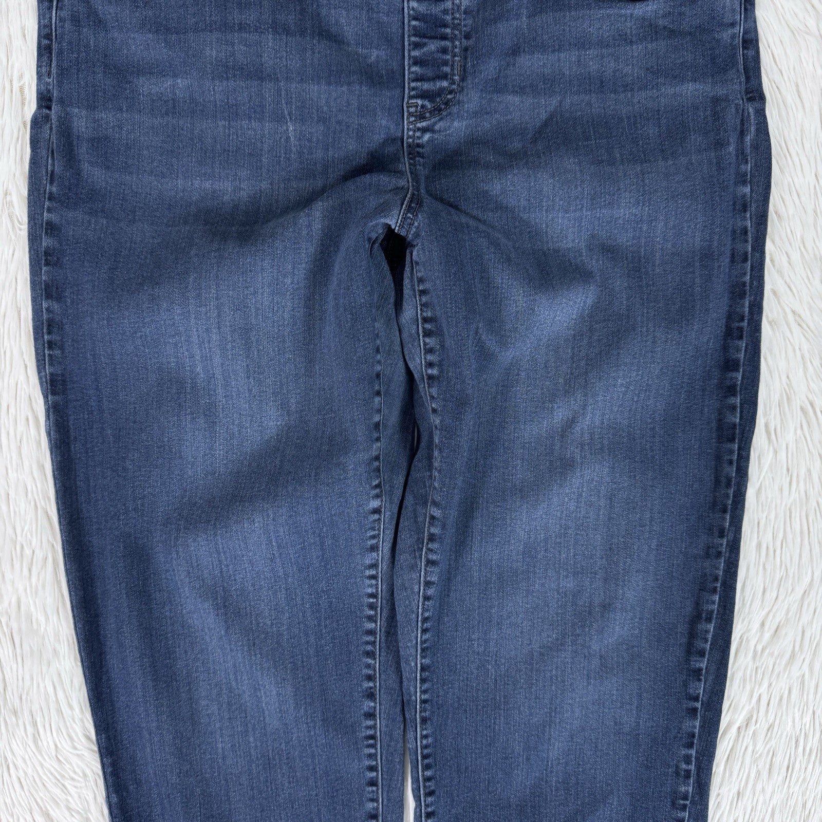 Liverpool Blue Dark Wash High Waisted The Slim Straight Denim Jeans Women's 20W