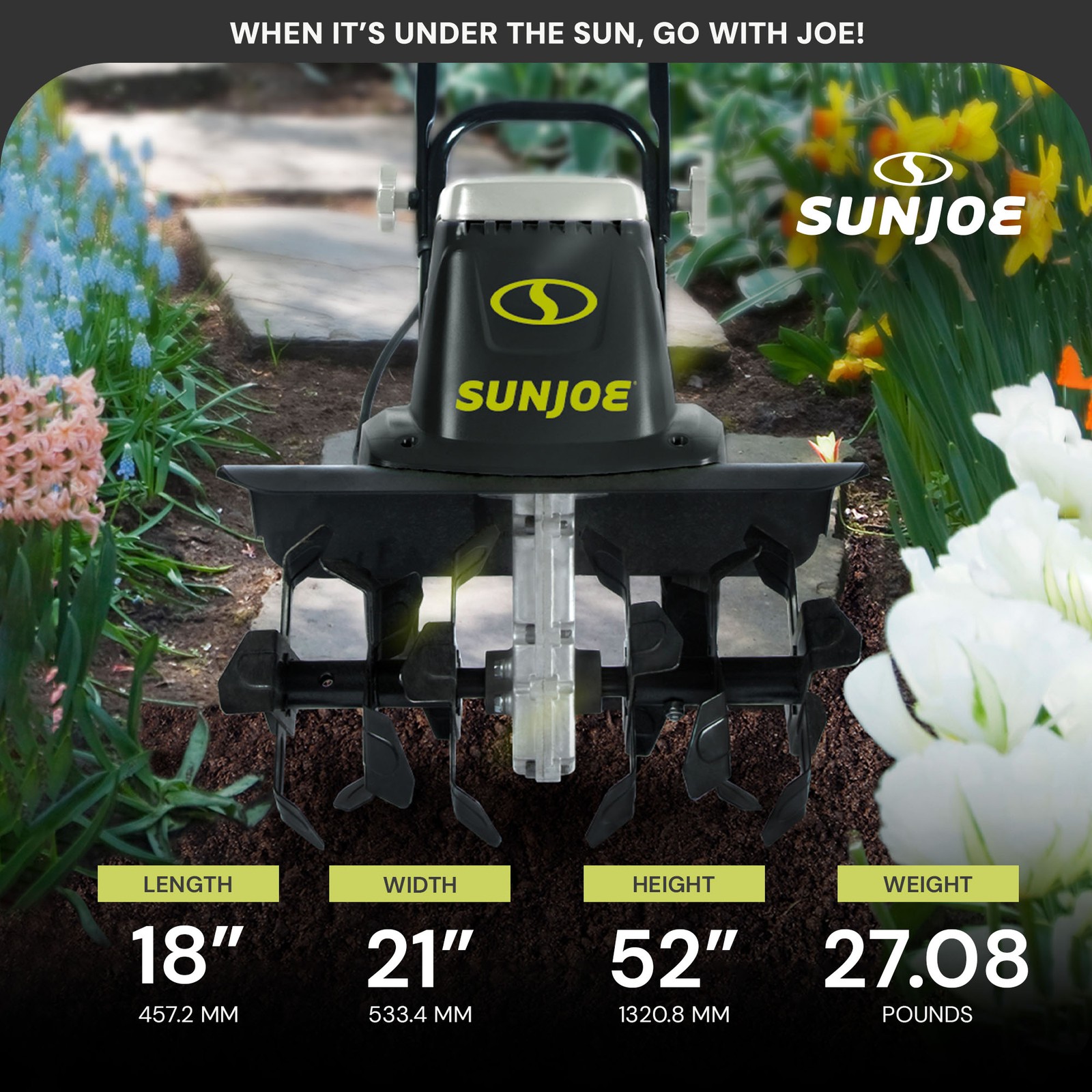 Sun Joe 12-Amp 6 Steel Tines Electric Corded Garden Cultivator (Open Box)