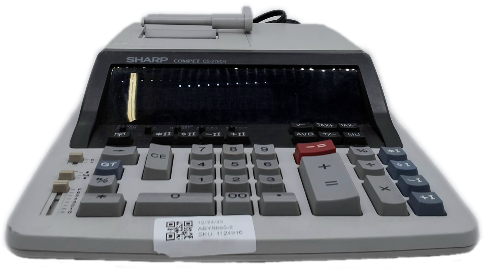 Sharp QS-2760H Printing Desktop Calculator Large LCD Display