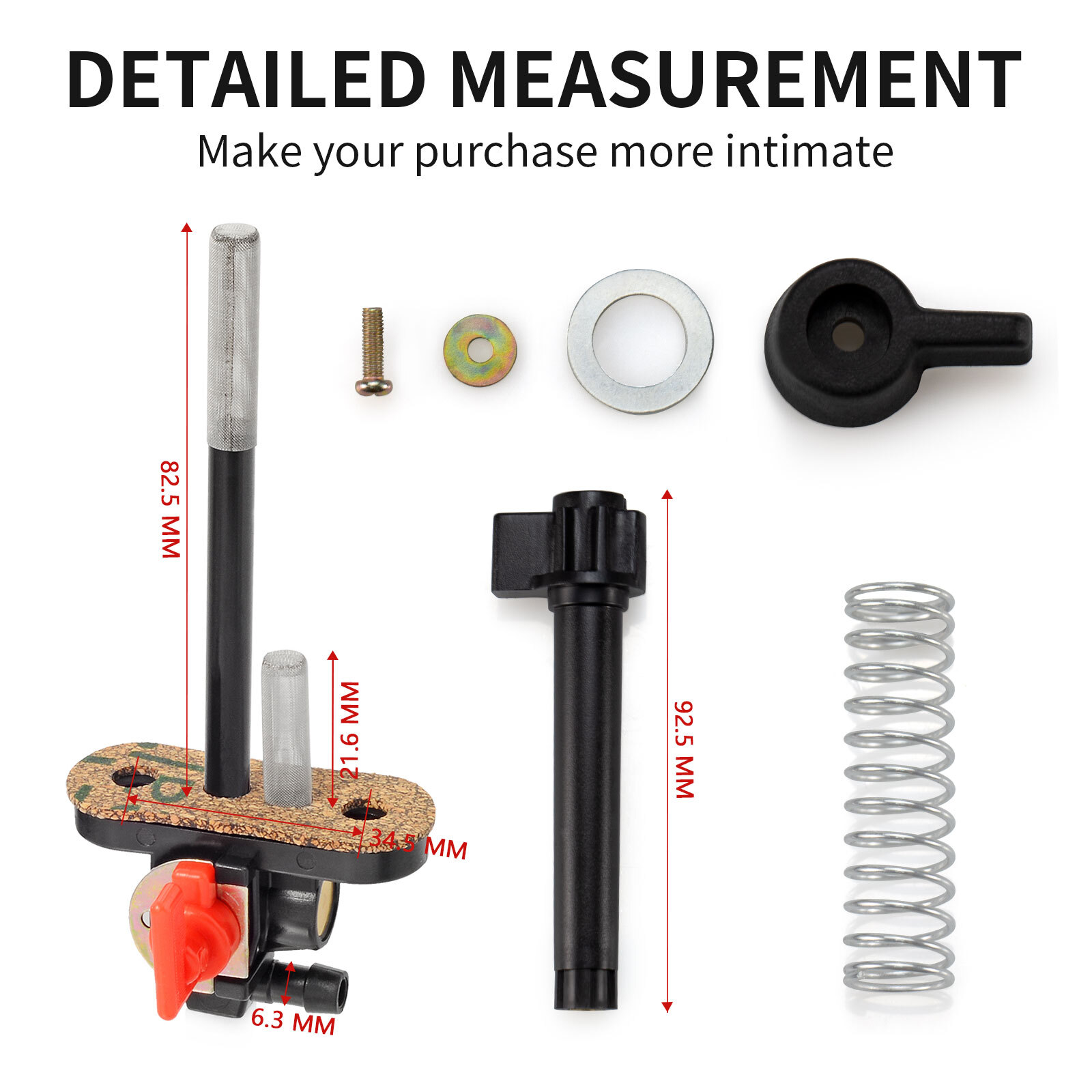 Fuel Valve Petcock & Lever knob SPRING For Polaris Sportsman 400 7051006 5431391