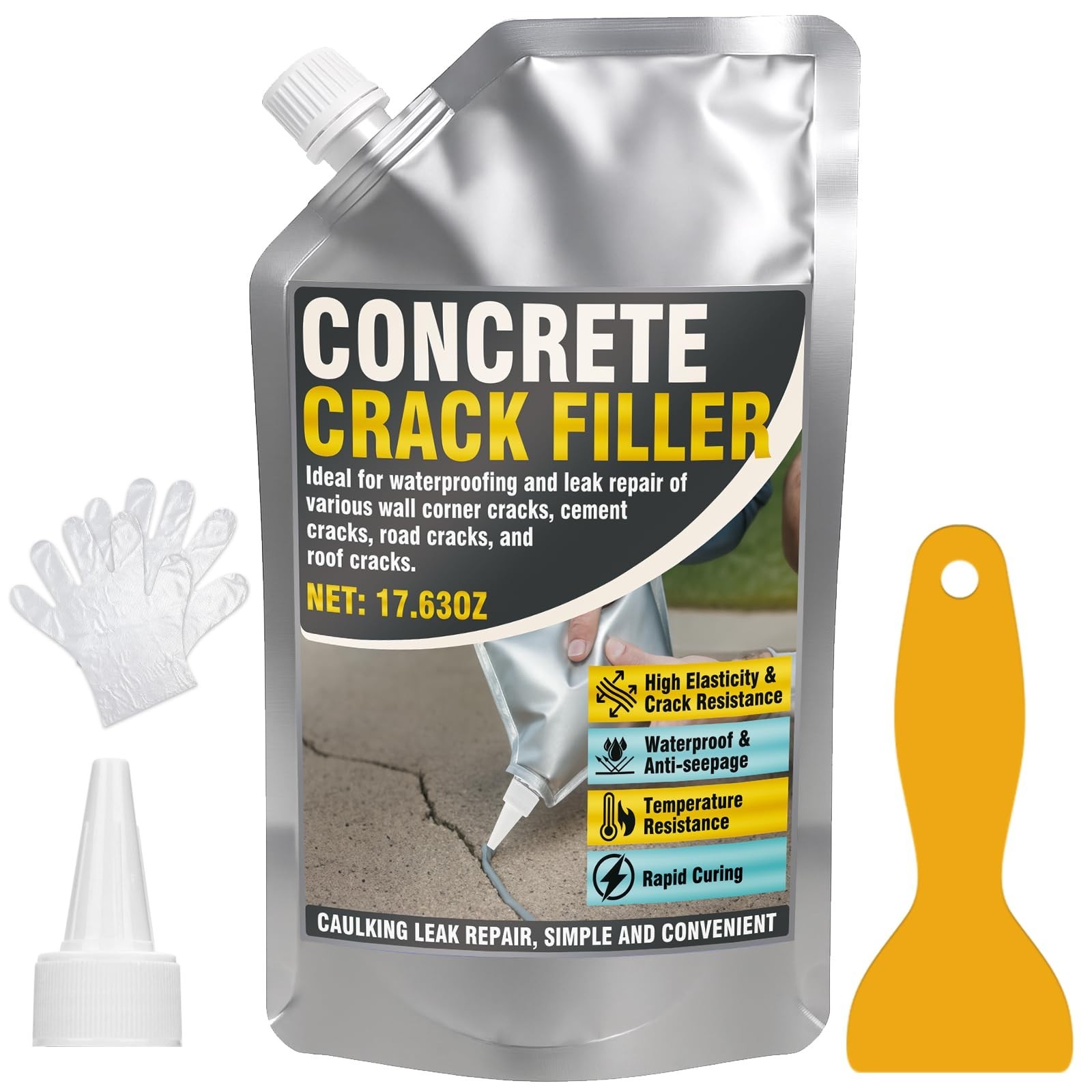 Self-Leveling Concrete Crack Filler High Elasticity Liquid Cement Repair Sealant