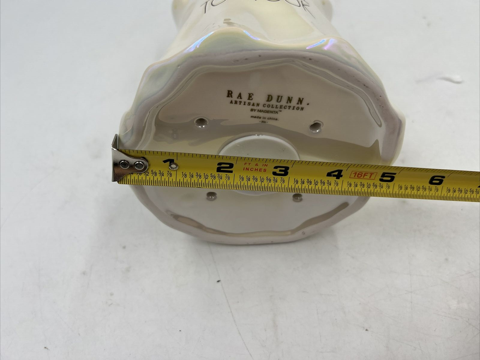 Rae Dunn Ceramic 9in Iridescent Ghost Too Cute to Spook Birdhouse AA01B15030